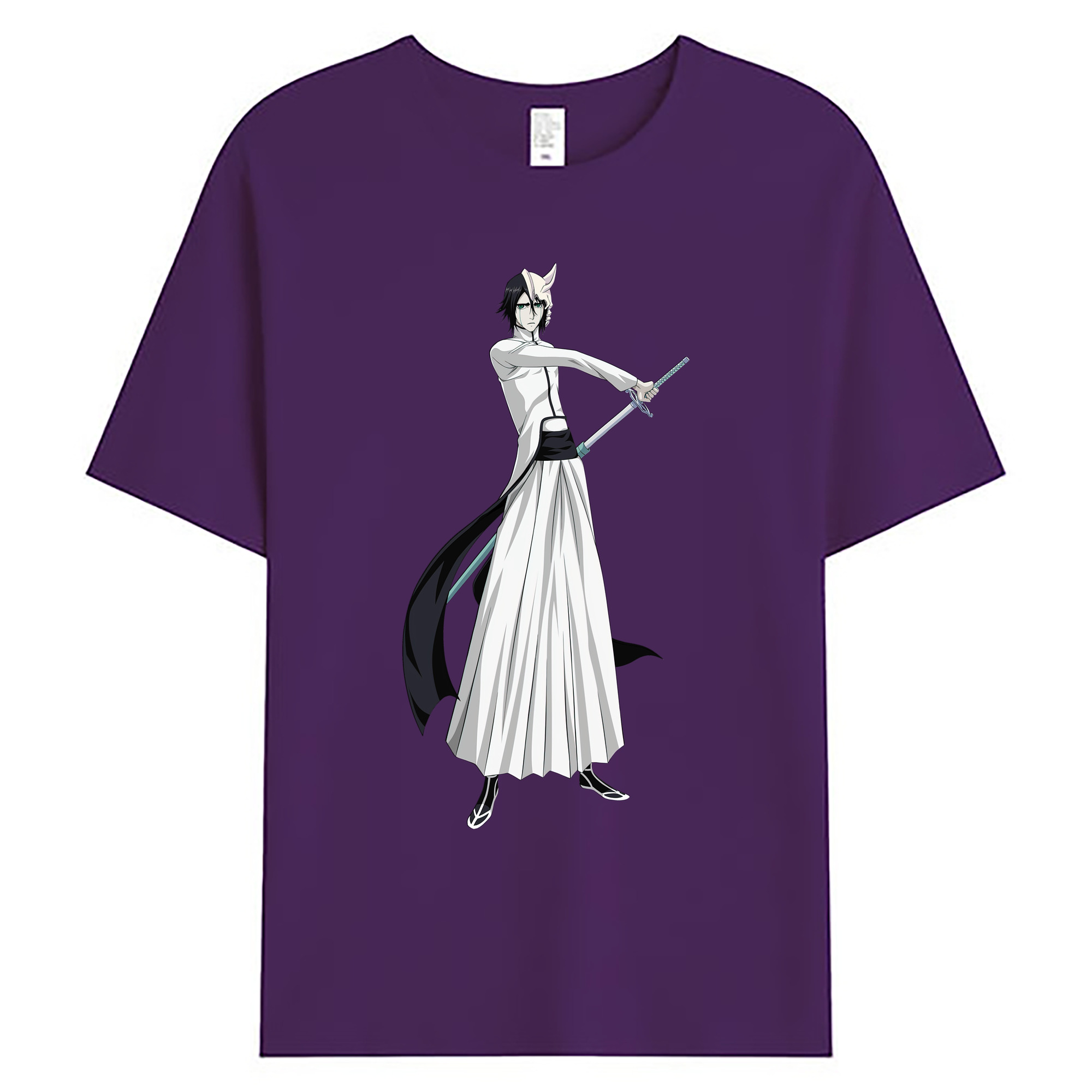（画像用） ブリーチ ウルキオラ·シファー BLEACH Ulquiorra cifer 綿100％ メンズ半袖Tシャツ｜肌触りやわらか＆通気性