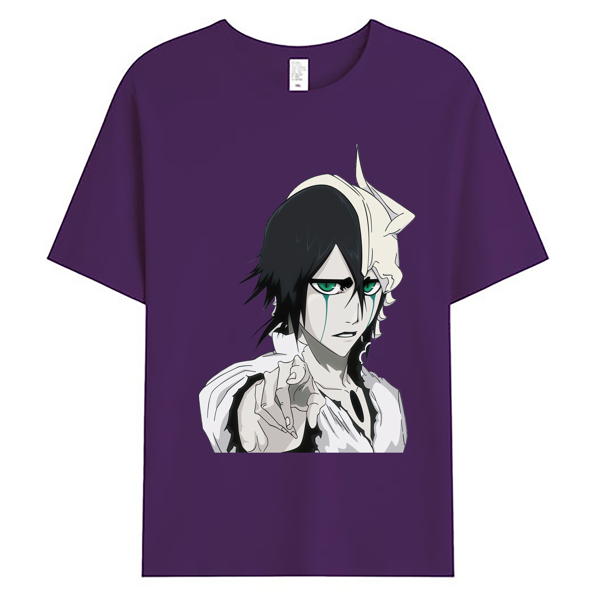 （画像用） ブリーチ ウルキオラ·シファー BLEACH Ulquiorra cifer 綿100％ メンズ半袖Tシャツ｜肌触りやわらか＆通気性