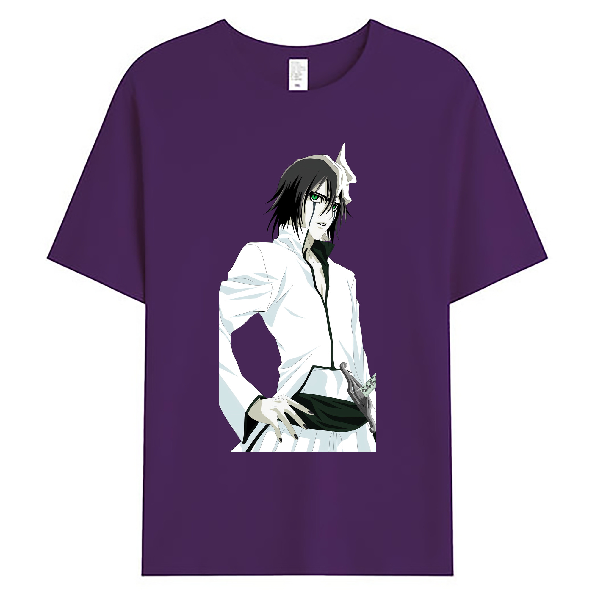 （画像用） ブリーチ ウルキオラ·シファー BLEACH Ulquiorra cifer 綿100％ メンズ半袖Tシャツ｜肌触りやわらか＆通気性