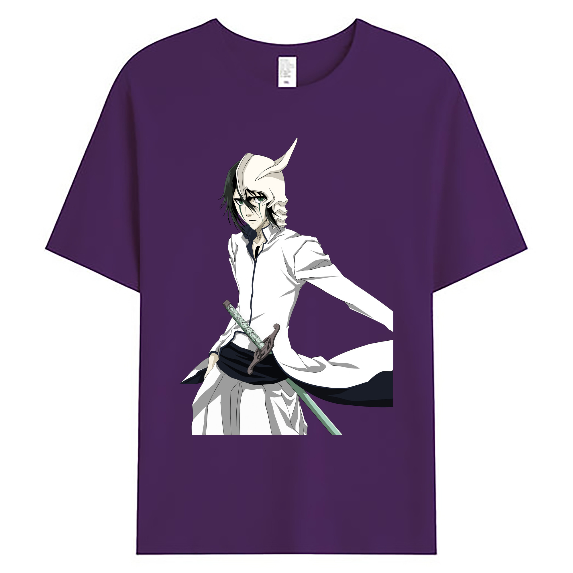 （画像用） ブリーチ ウルキオラ·シファー BLEACH Ulquiorra cifer 綿100％ メンズ半袖Tシャツ｜肌触りやわらか＆通気性