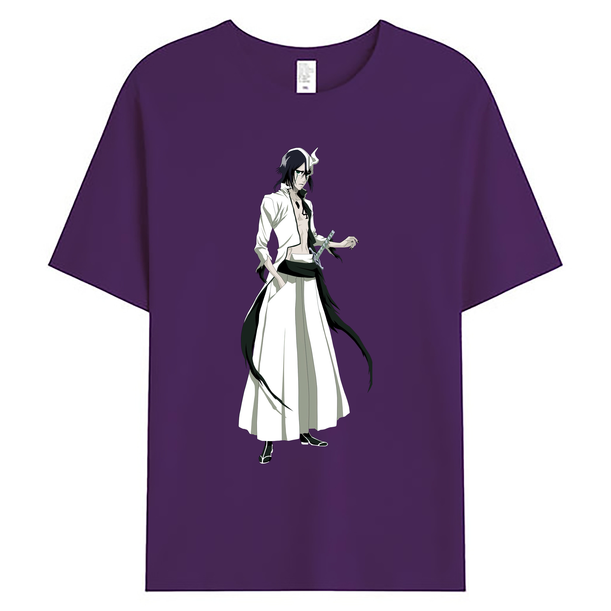 （画像用） ブリーチ ウルキオラ·シファー BLEACH Ulquiorra cifer 綿100％ メンズ半袖Tシャツ｜肌触りやわらか＆通気性