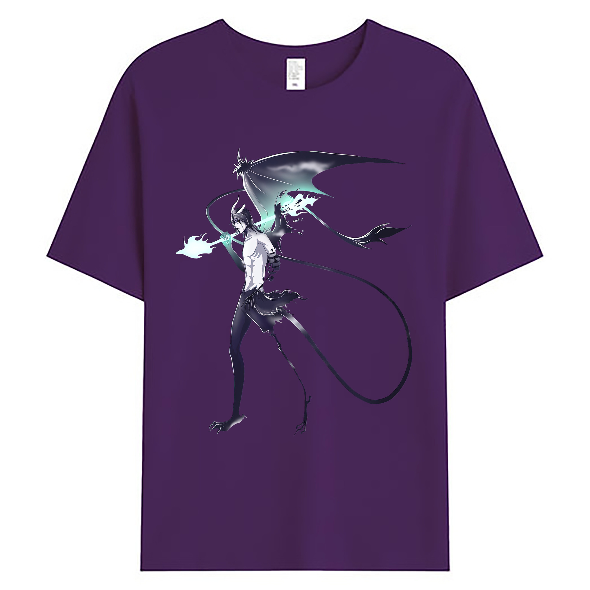 （画像用） ブリーチ ウルキオラ·シファー BLEACH Ulquiorra cifer 綿100％ メンズ半袖Tシャツ｜肌触りやわらか＆通気性