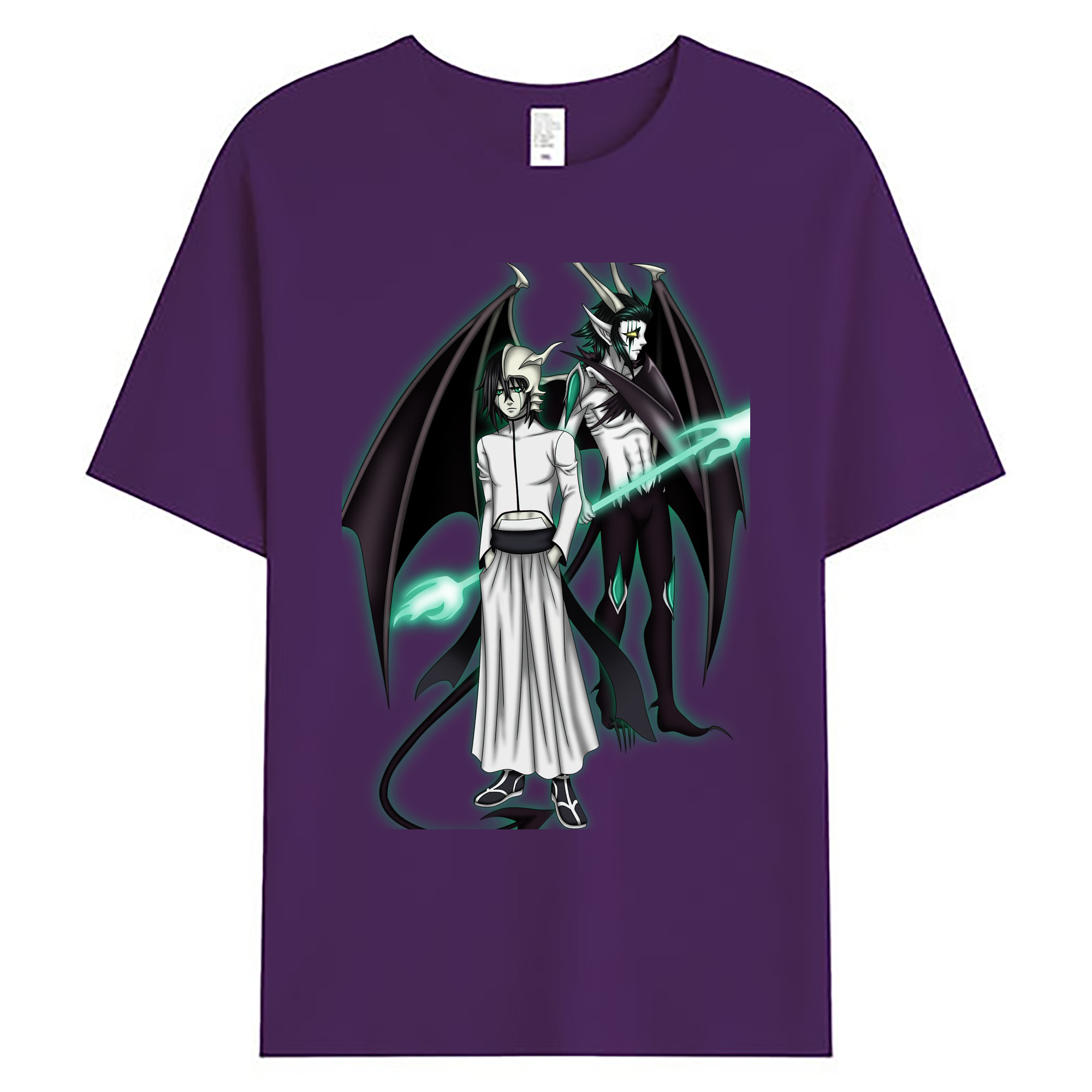 （画像用） ブリーチ ウルキオラ·シファー BLEACH Ulquiorra cifer 綿100％ メンズ半袖Tシャツ｜肌触りやわらか＆通気性