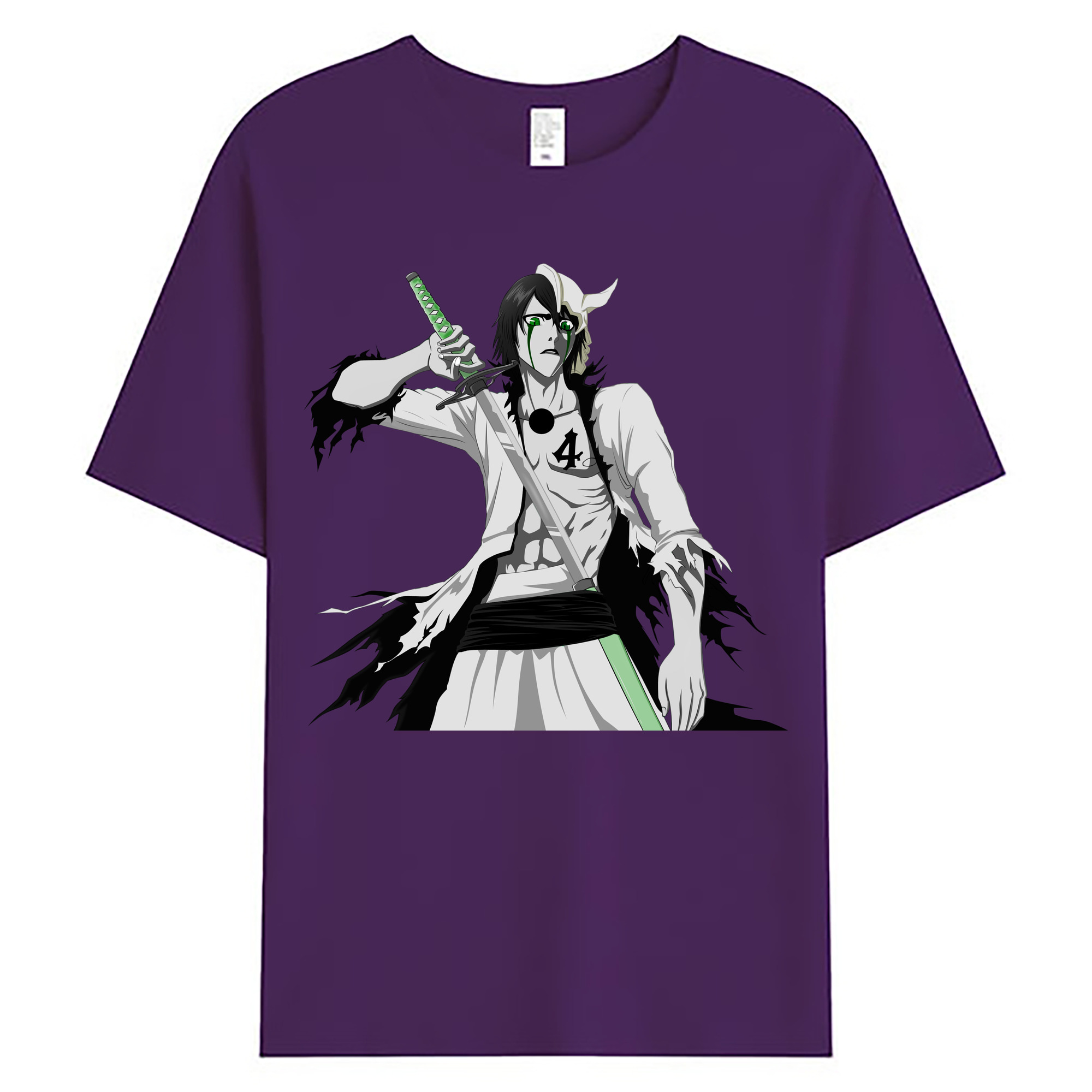 （画像用） ブリーチ ウルキオラ·シファー BLEACH Ulquiorra cifer 綿100％ メンズ半袖Tシャツ｜肌触りやわらか＆通気性