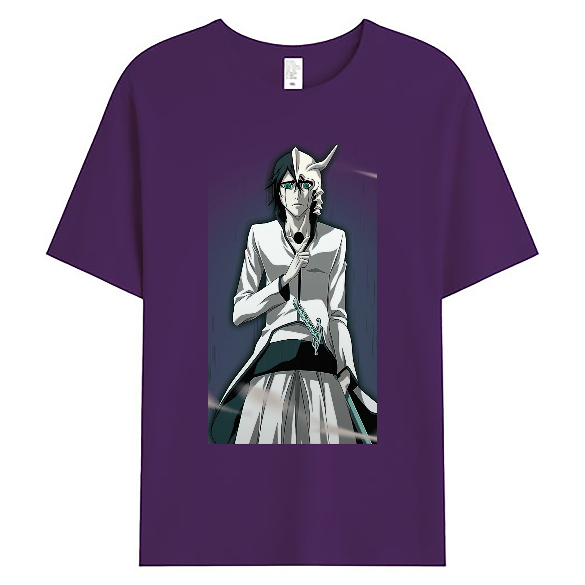 （画像用） ブリーチ ウルキオラ·シファー BLEACH Ulquiorra cifer 綿100％ メンズ半袖Tシャツ｜肌触りやわらか＆通気性