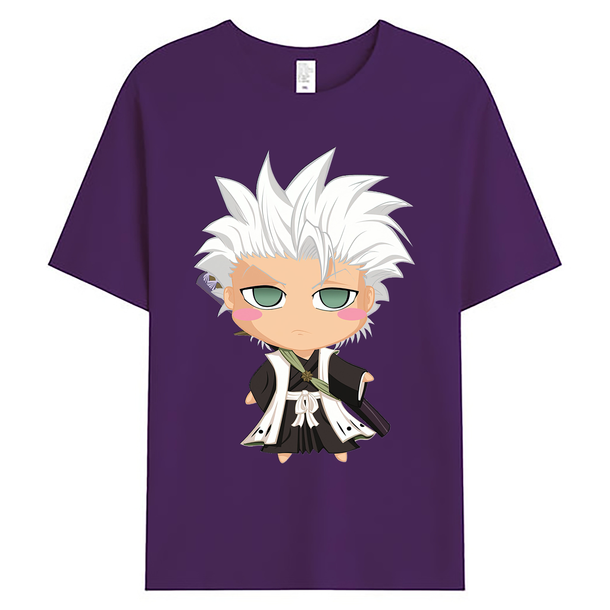 （画像用） ブリーチ 日番谷冬獅郎（ひつがや とうしろう） BLEACH Hitsugaya Toushirou 綿100％ メンズ半袖Tシャツ｜肌触りやわらか＆通気性