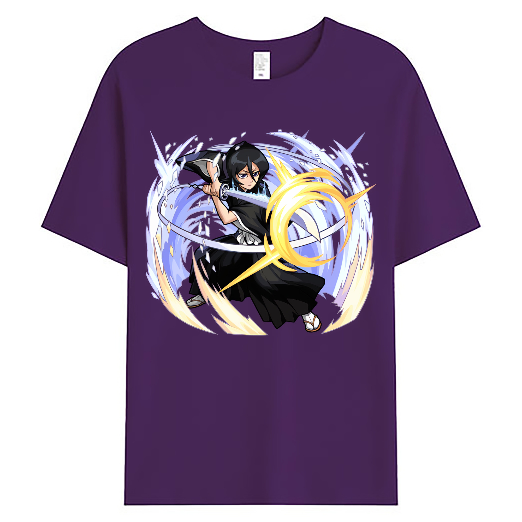 （画像用） ブリーチ 朽木ルキア BLEACH Kuchiki Rukia 綿100％ メンズ半袖Tシャツ｜肌触りやわらか＆通気性