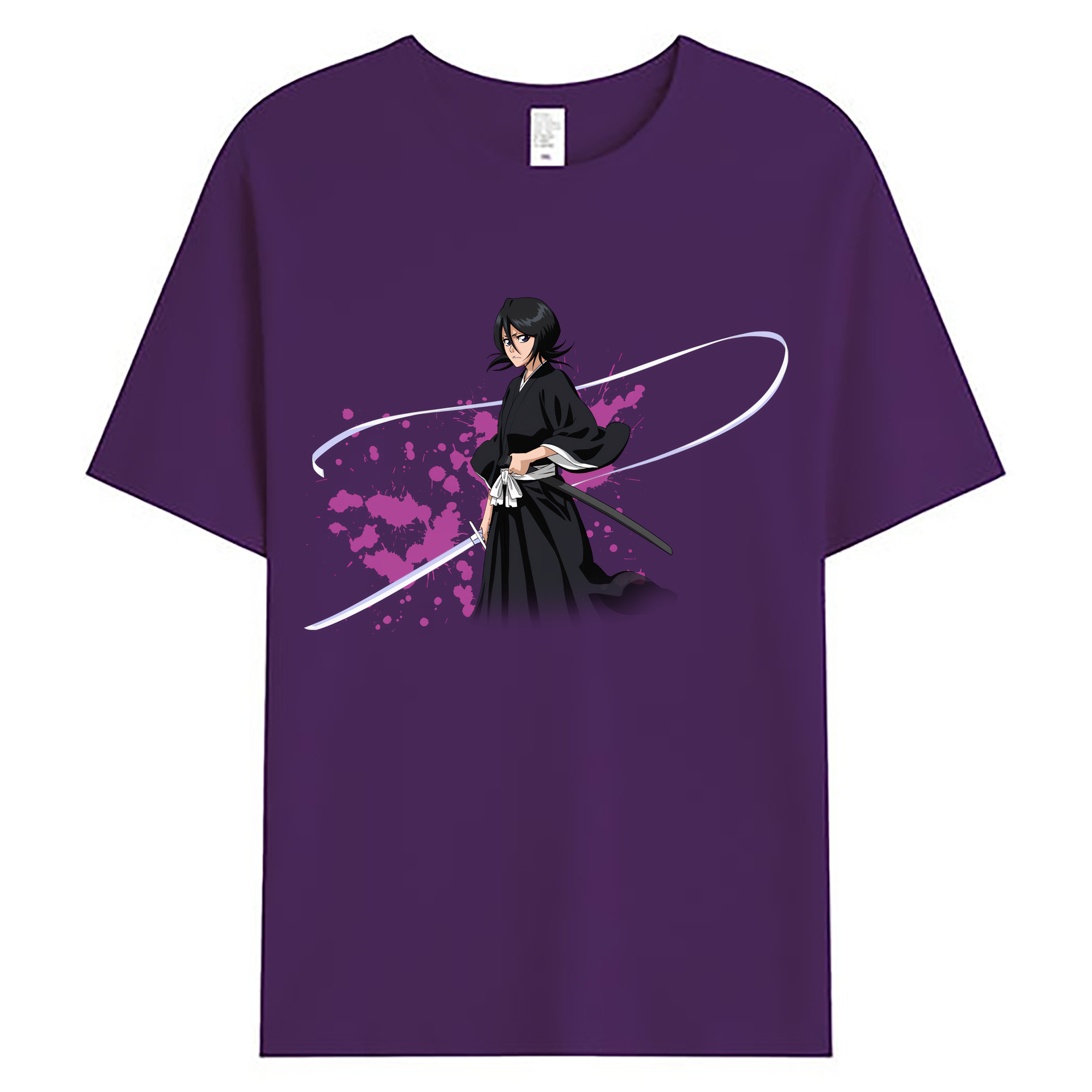 （画像用） ブリーチ 朽木ルキア BLEACH Kuchiki Rukia 綿100％ メンズ半袖Tシャツ｜肌触りやわらか＆通気性