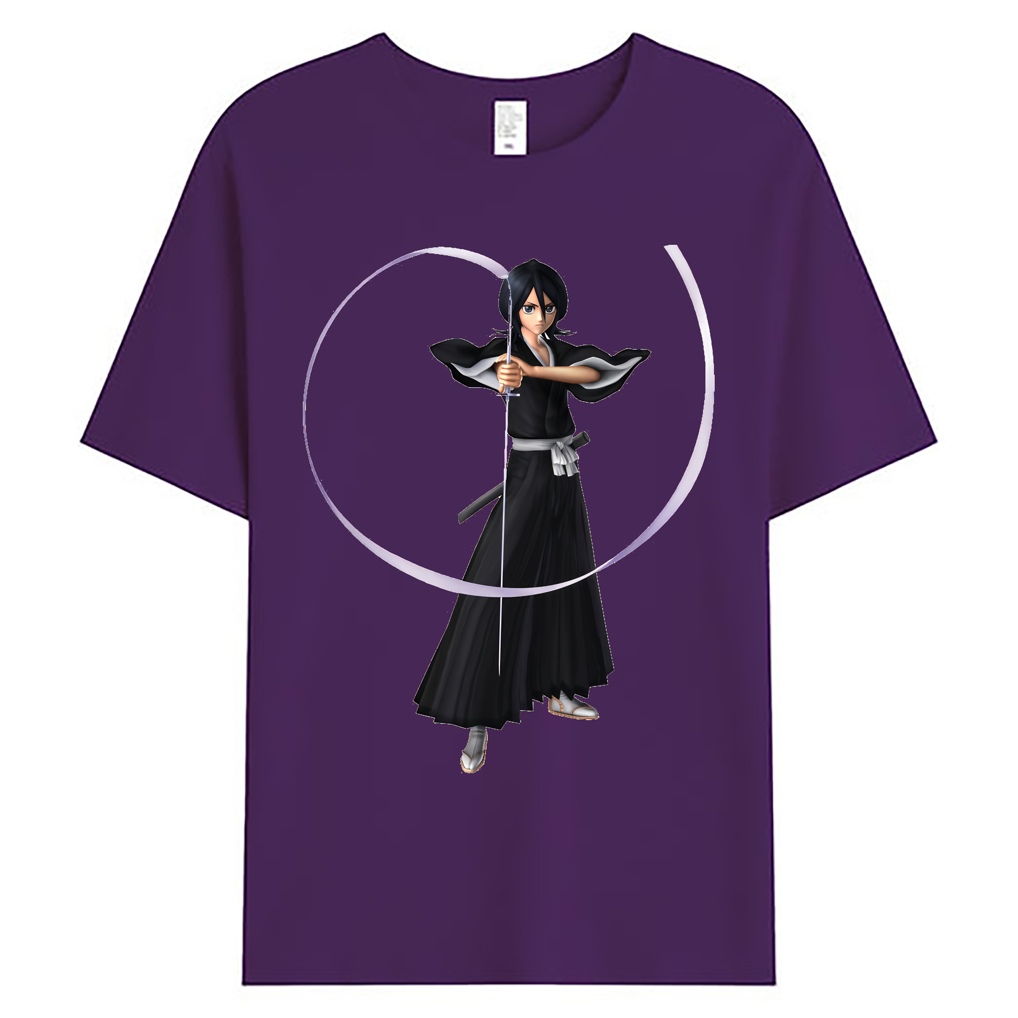 （画像用） ブリーチ 朽木ルキア BLEACH Kuchiki Rukia 綿100％ メンズ半袖Tシャツ｜肌触りやわらか＆通気性