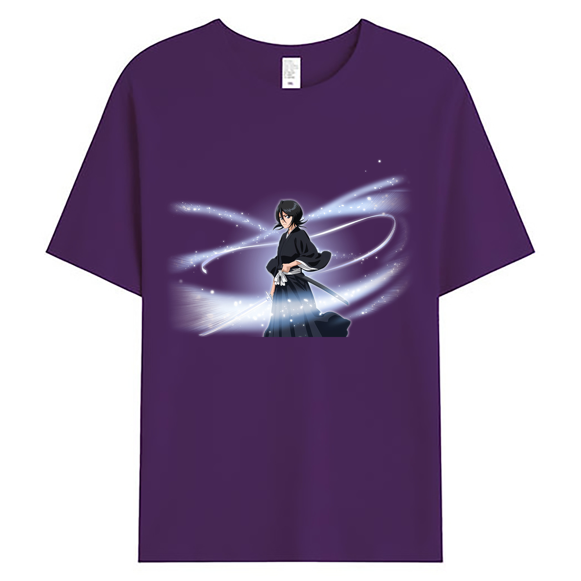 （画像用） ブリーチ 朽木ルキア BLEACH Kuchiki Rukia 綿100％ メンズ半袖Tシャツ｜肌触りやわらか＆通気性