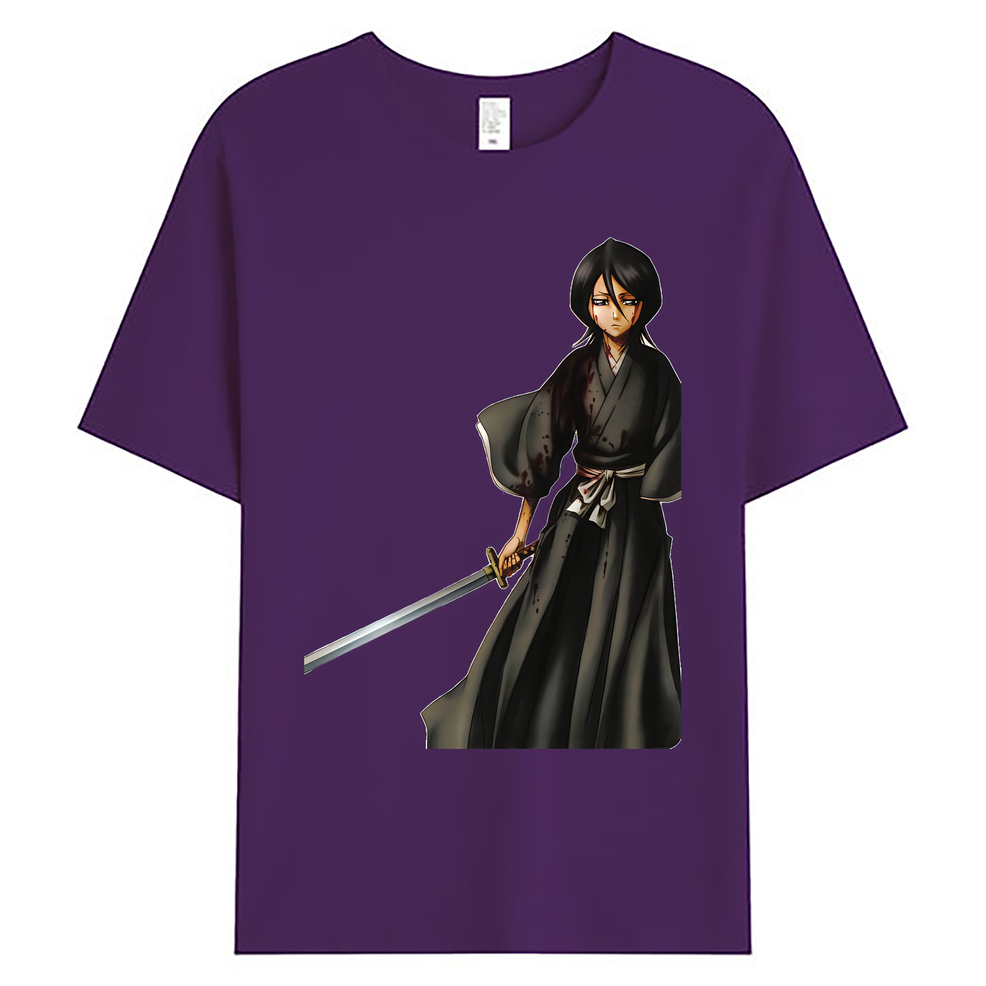 （画像用） ブリーチ 朽木ルキア BLEACH Kuchiki Rukia 綿100％ メンズ半袖Tシャツ｜肌触りやわらか＆通気性