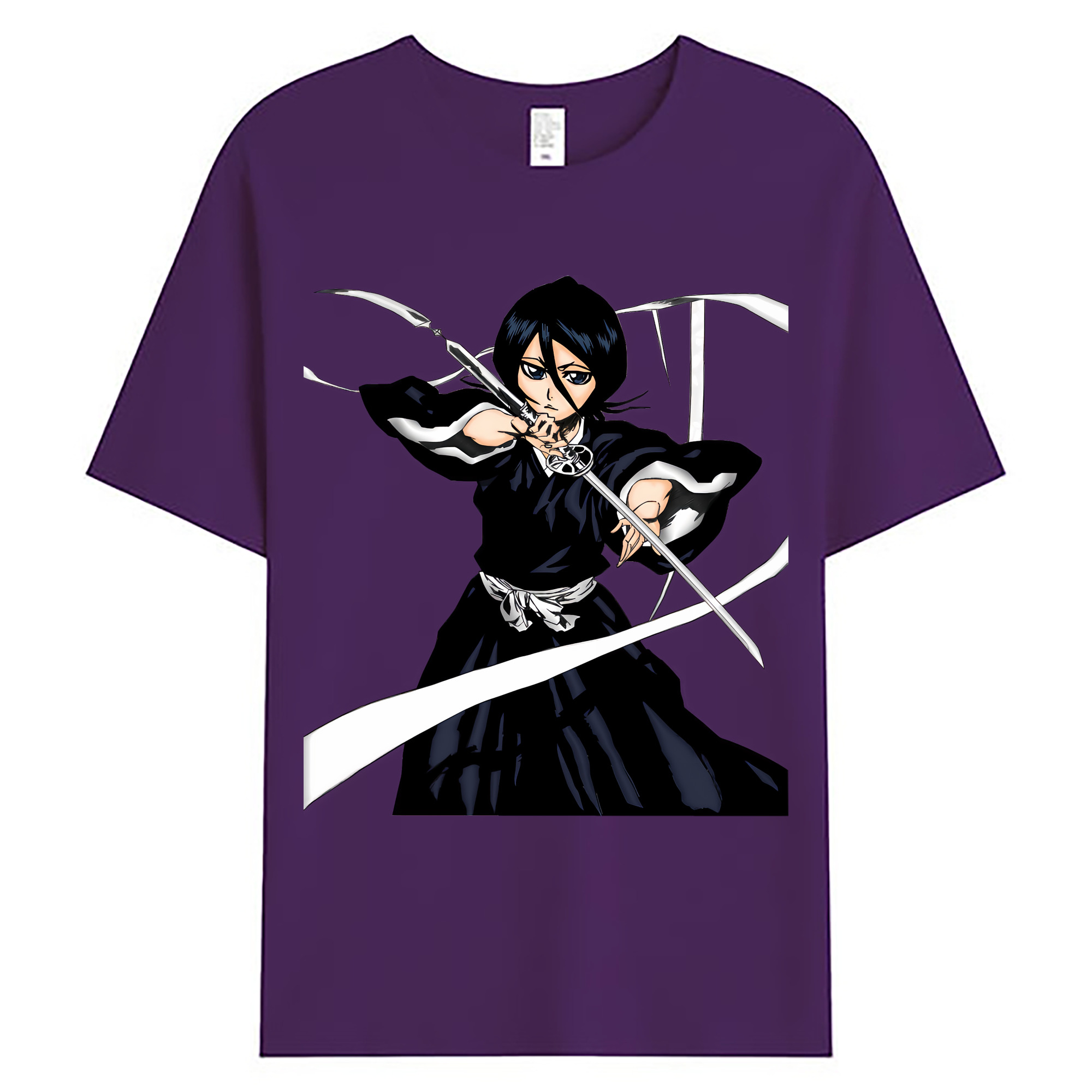 （画像用） ブリーチ 朽木ルキア BLEACH Kuchiki Rukia 綿100％ メンズ半袖Tシャツ｜肌触りやわらか＆通気性