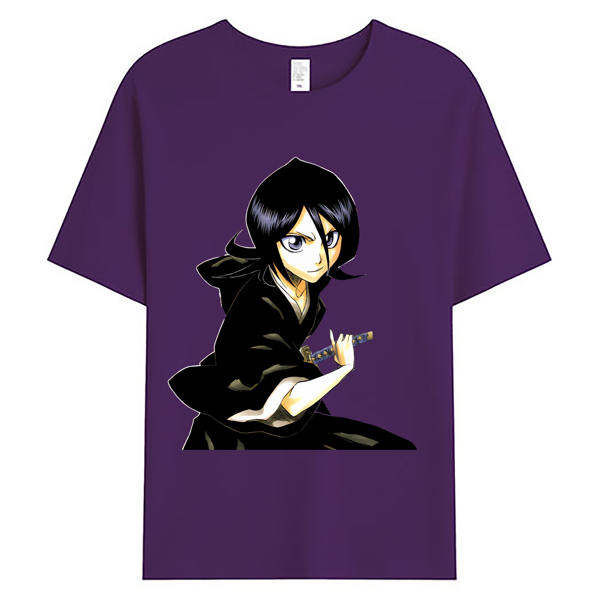 （画像用） ブリーチ 朽木ルキア BLEACH Kuchiki Rukia 綿100％ メンズ半袖Tシャツ｜肌触りやわらか＆通気性