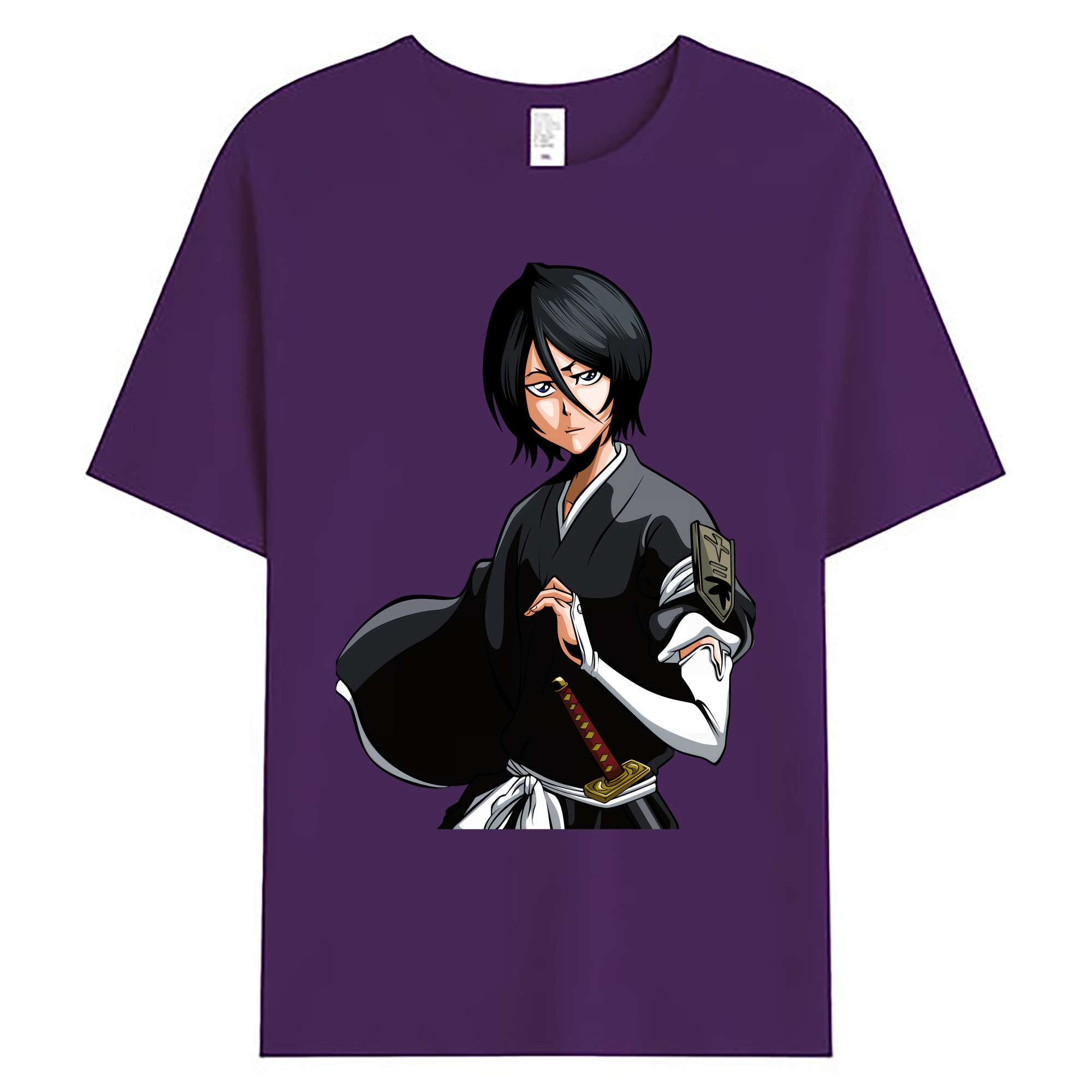 （画像用） ブリーチ 朽木ルキア BLEACH Kuchiki Rukia 綿100％ メンズ半袖Tシャツ｜肌触りやわらか＆通気性