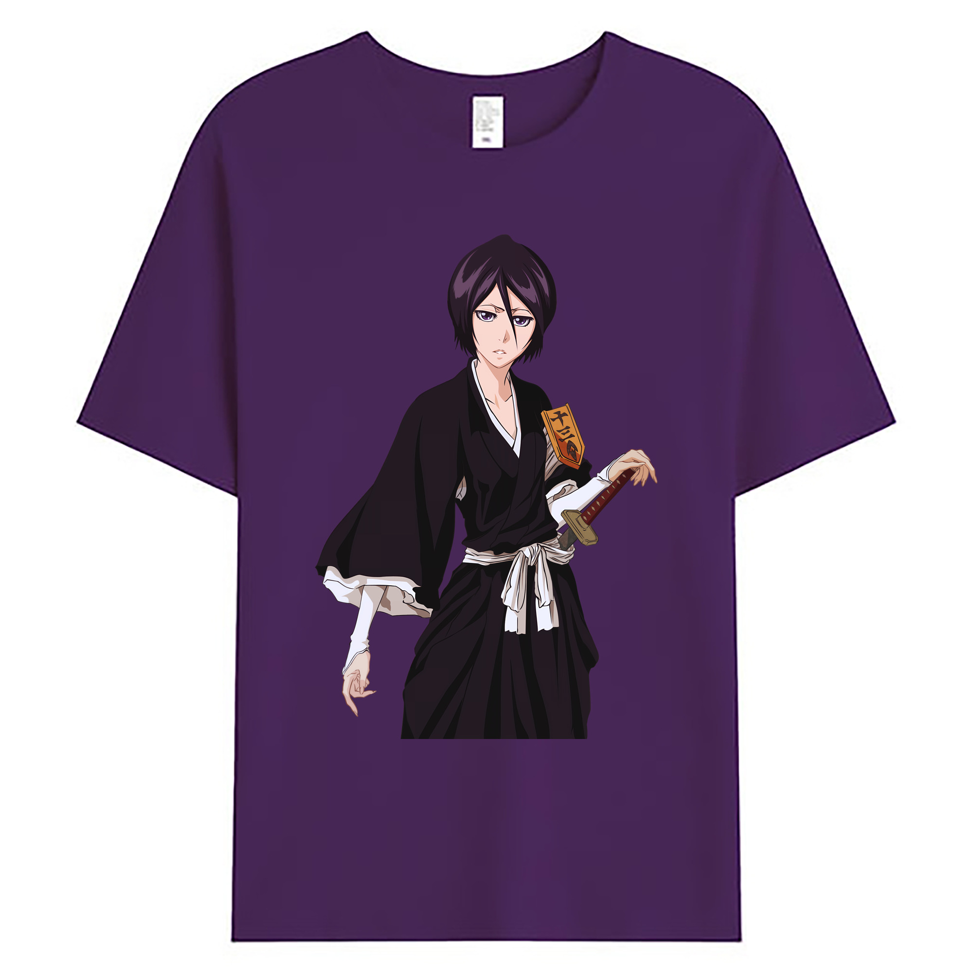（画像用） ブリーチ 朽木ルキア BLEACH Kuchiki Rukia 綿100％ メンズ半袖Tシャツ｜肌触りやわらか＆通気性