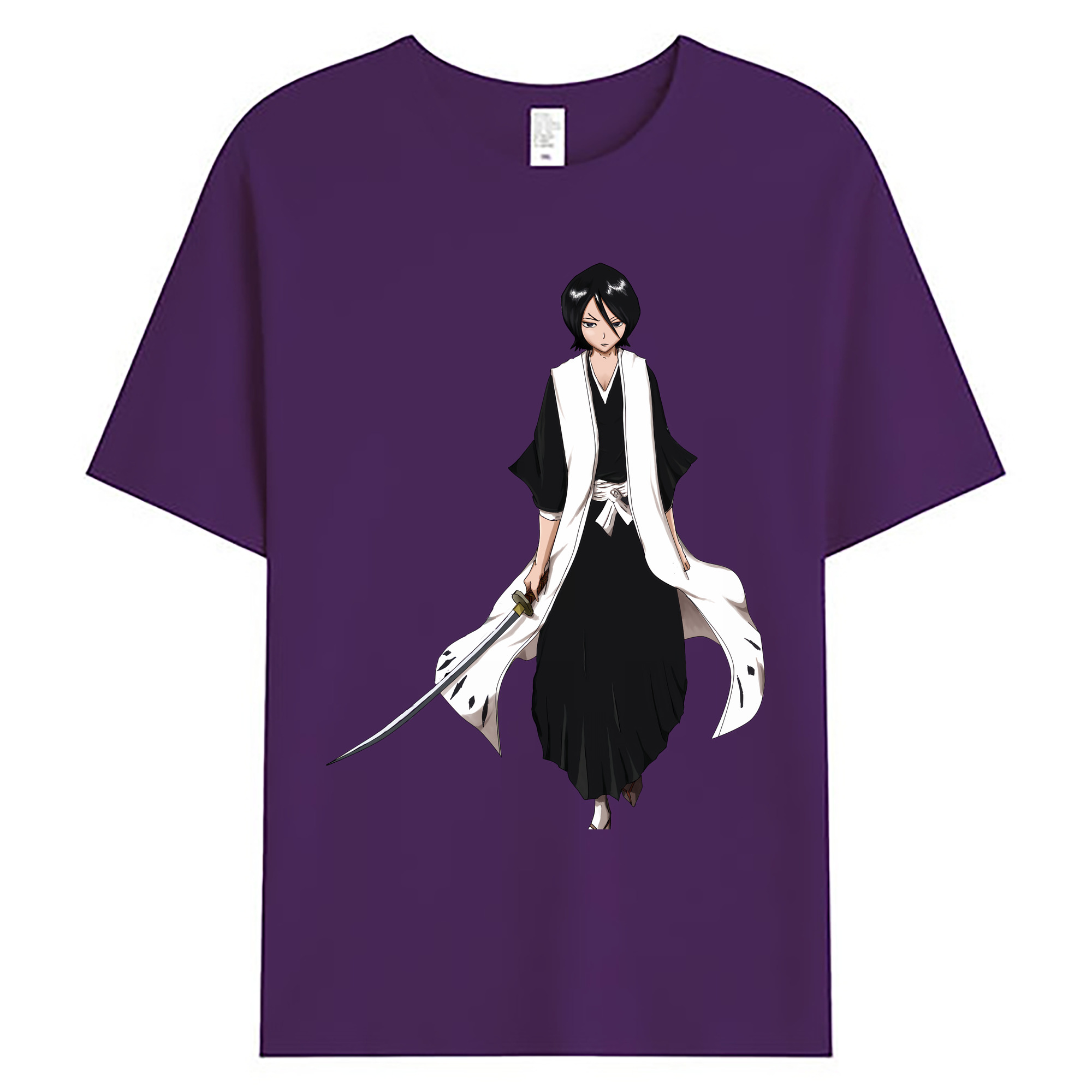 （画像用） ブリーチ 朽木ルキア BLEACH Kuchiki Rukia 綿100％ メンズ半袖Tシャツ｜肌触りやわらか＆通気性