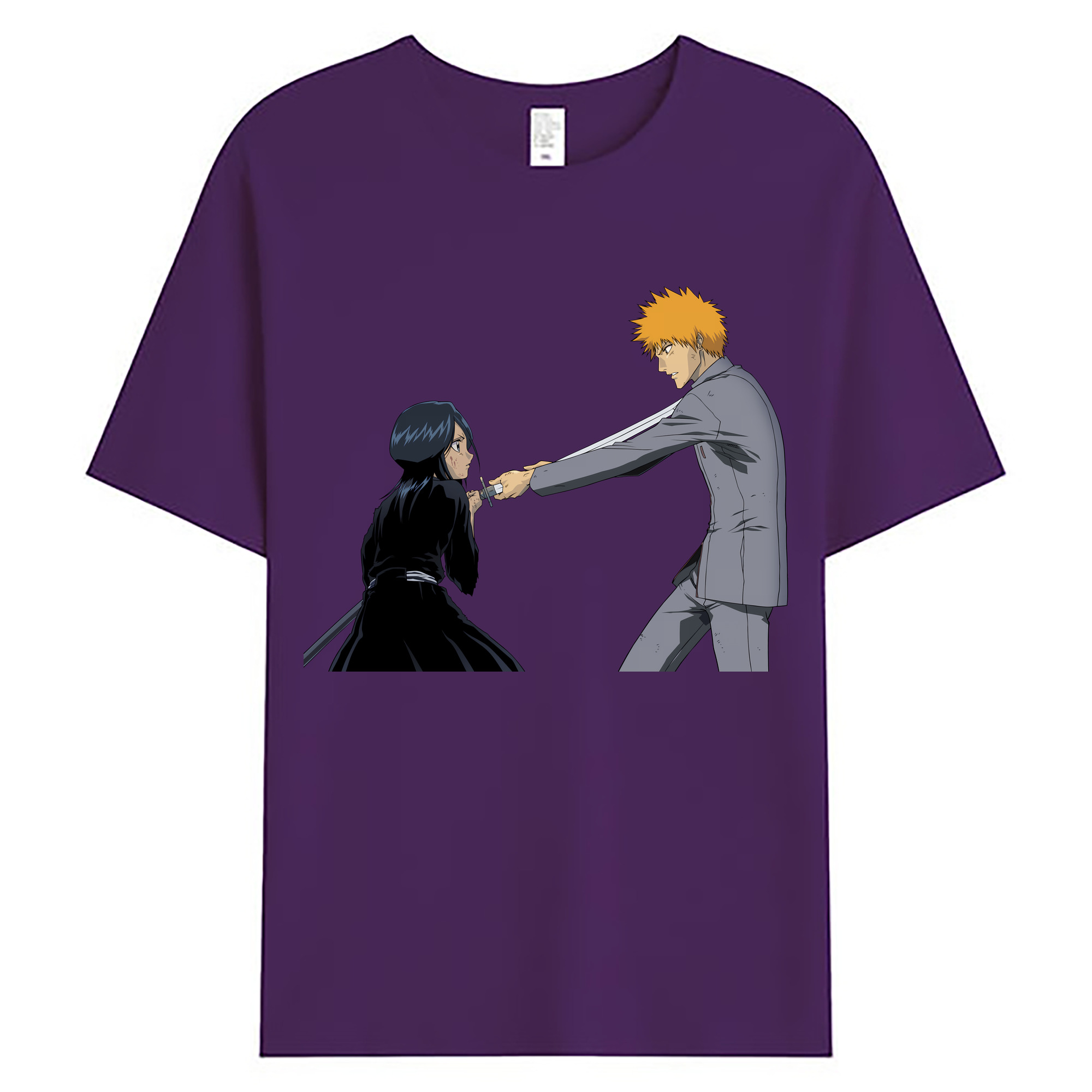 （画像用） ブリーチ 朽木ルキア BLEACH Kuchiki Rukia 綿100％ メンズ半袖Tシャツ｜肌触りやわらか＆通気性