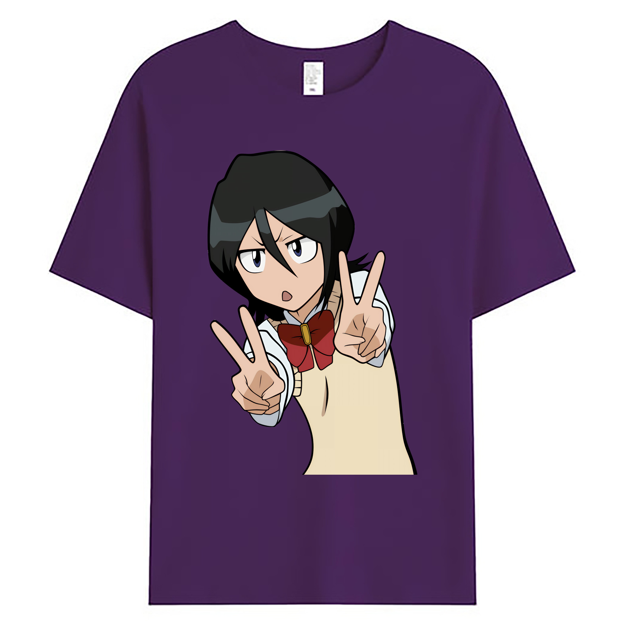 （画像用） ブリーチ 朽木ルキア BLEACH Kuchiki Rukia 綿100％ メンズ半袖Tシャツ｜肌触りやわらか＆通気性