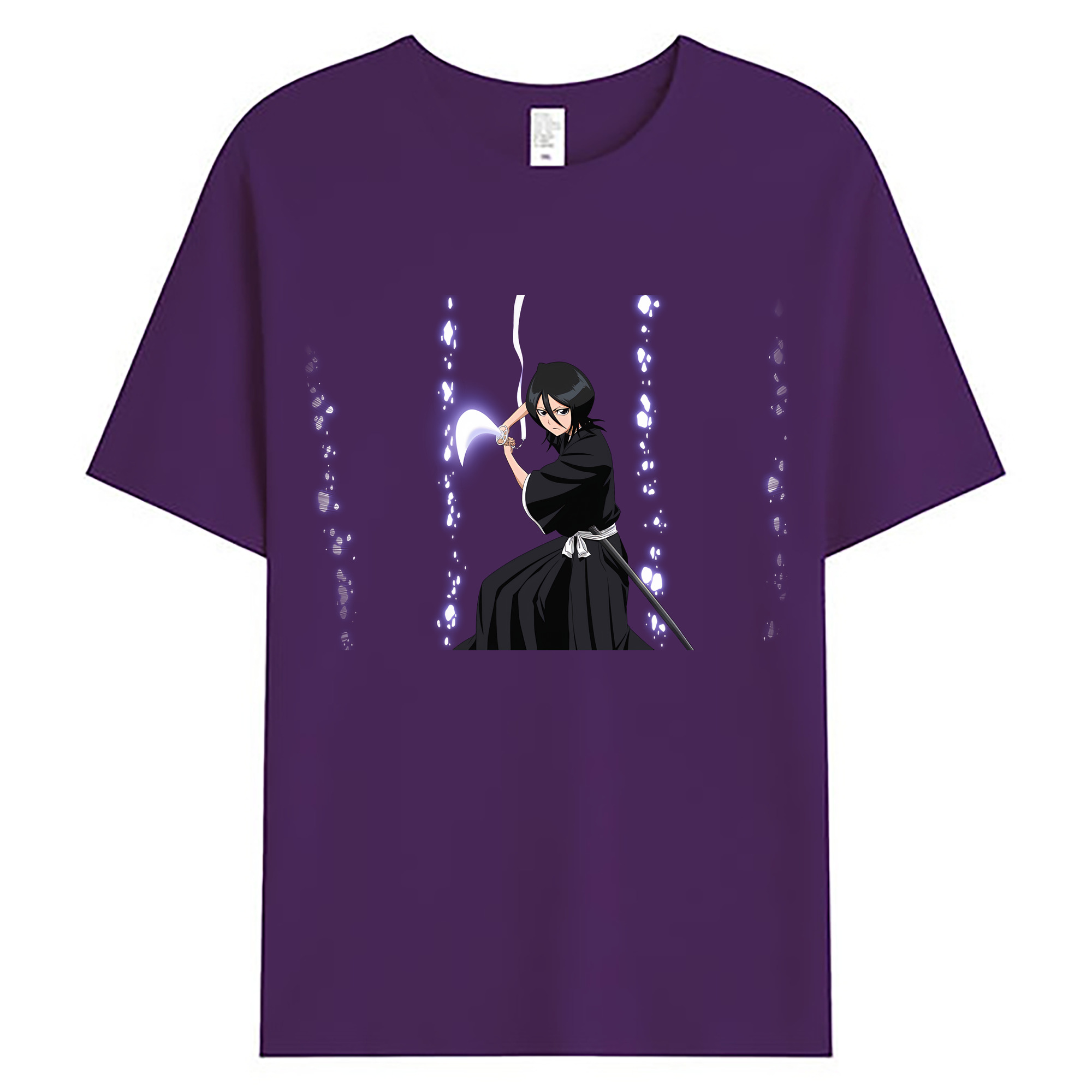 （画像用） ブリーチ 朽木ルキア BLEACH Kuchiki Rukia 綿100％ メンズ半袖Tシャツ｜肌触りやわらか＆通気性