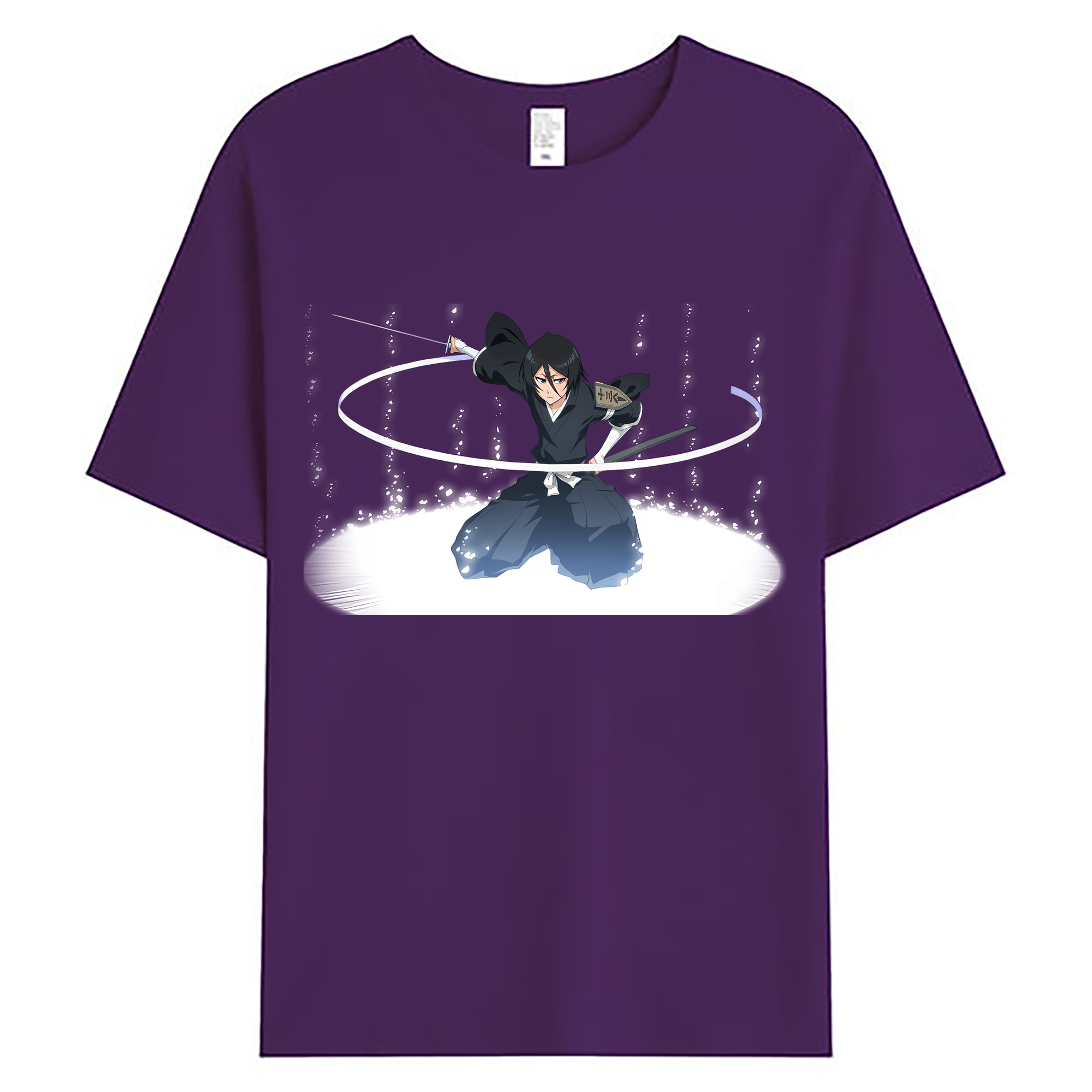 （画像用） ブリーチ 朽木ルキア BLEACH Kuchiki Rukia 綿100％ メンズ半袖Tシャツ｜肌触りやわらか＆通気性