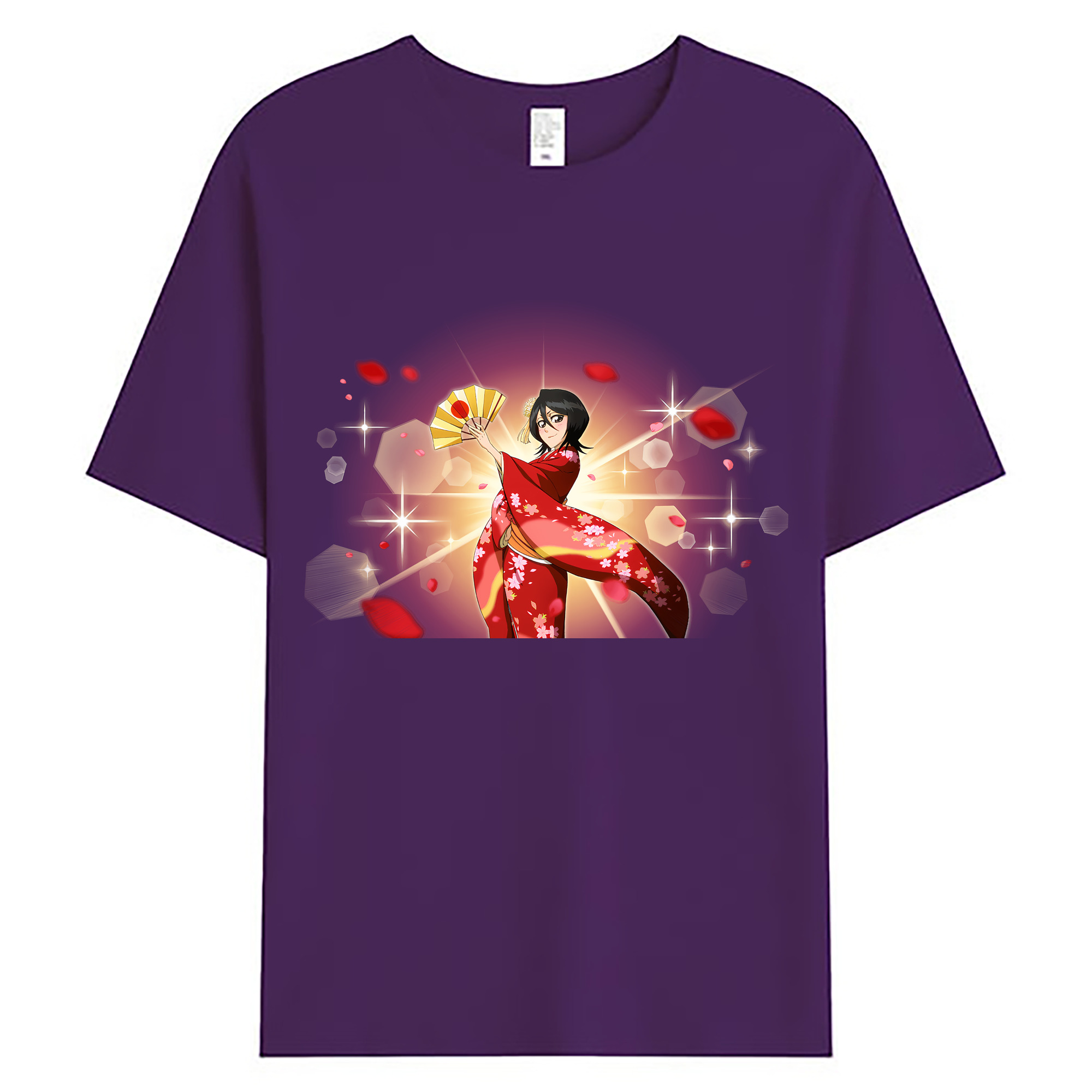 （画像用） ブリーチ 朽木ルキア BLEACH Kuchiki Rukia 綿100％ メンズ半袖Tシャツ｜肌触りやわらか＆通気性