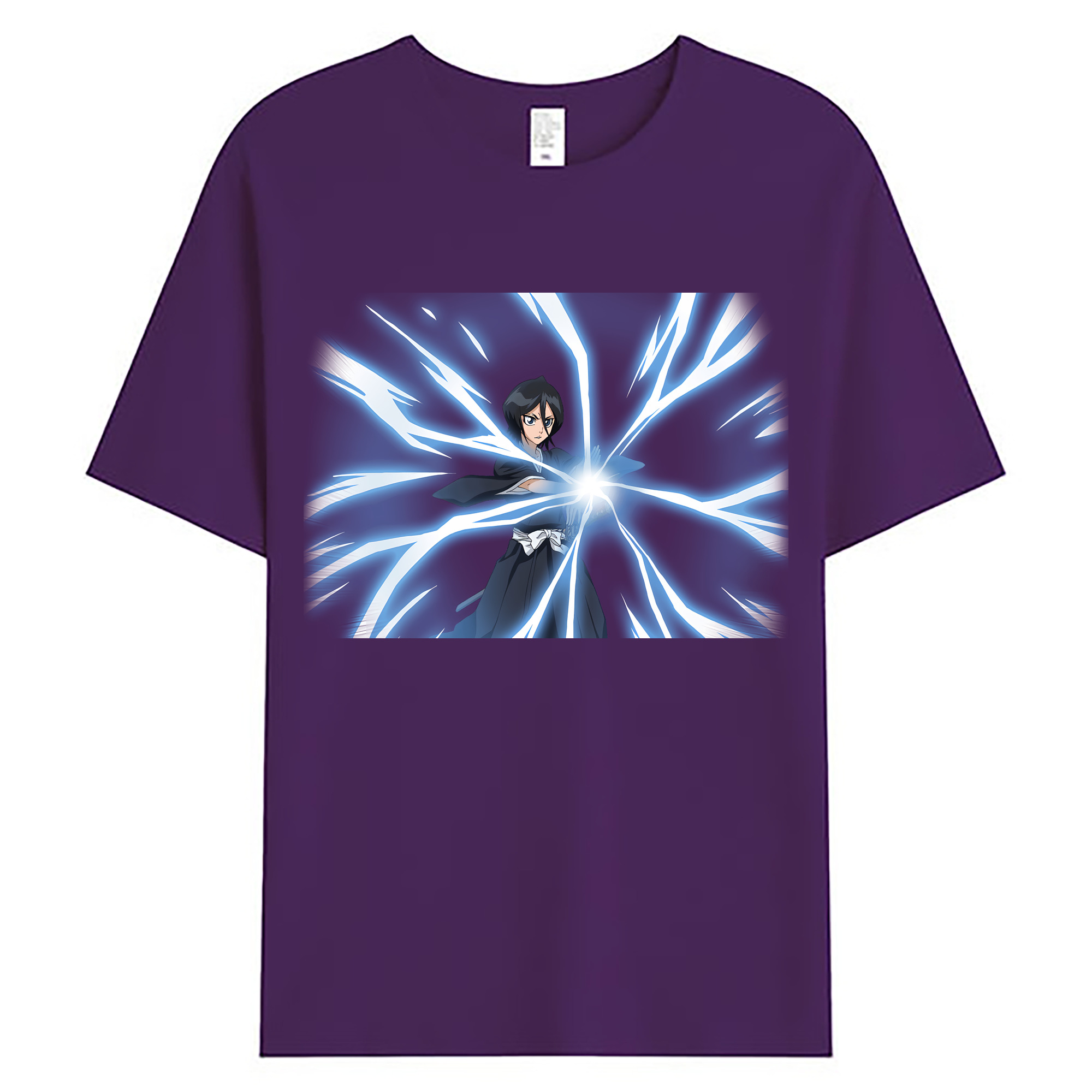 （画像用） ブリーチ 朽木ルキア BLEACH Kuchiki Rukia 綿100％ メンズ半袖Tシャツ｜肌触りやわらか＆通気性