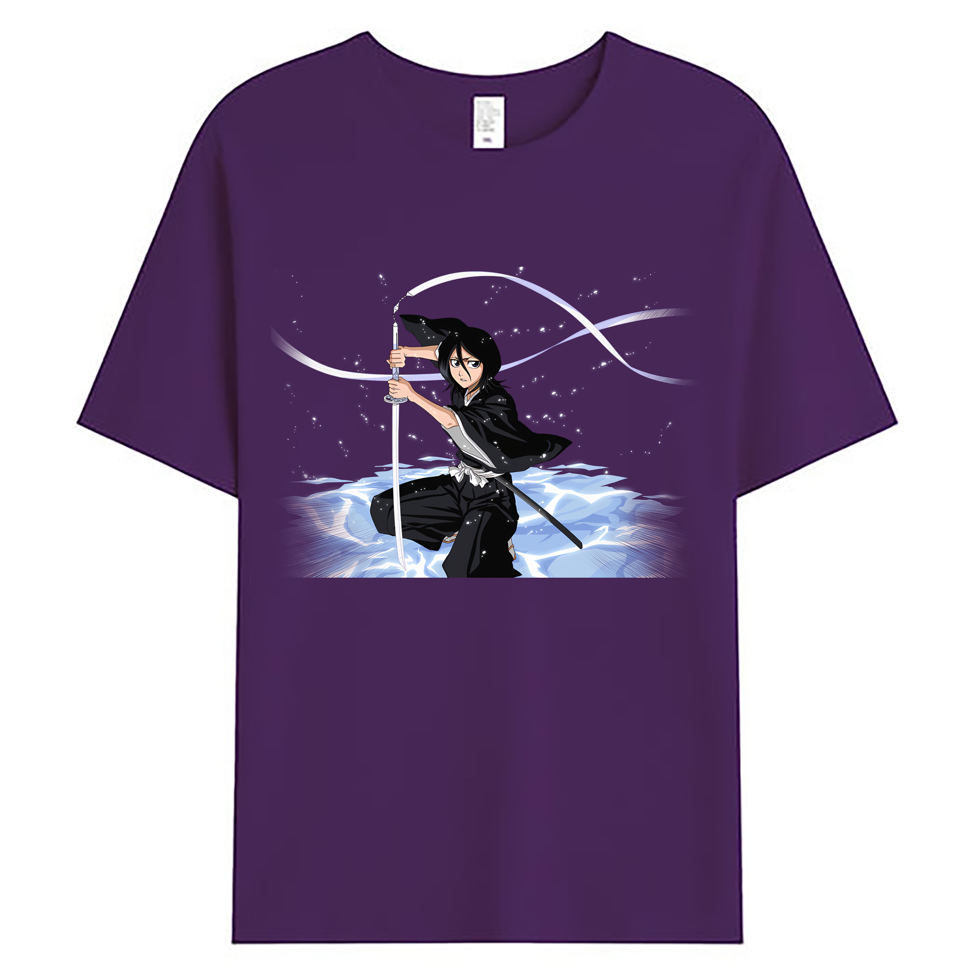 （画像用） ブリーチ 朽木ルキア BLEACH Kuchiki Rukia 綿100％ メンズ半袖Tシャツ｜肌触りやわらか＆通気性