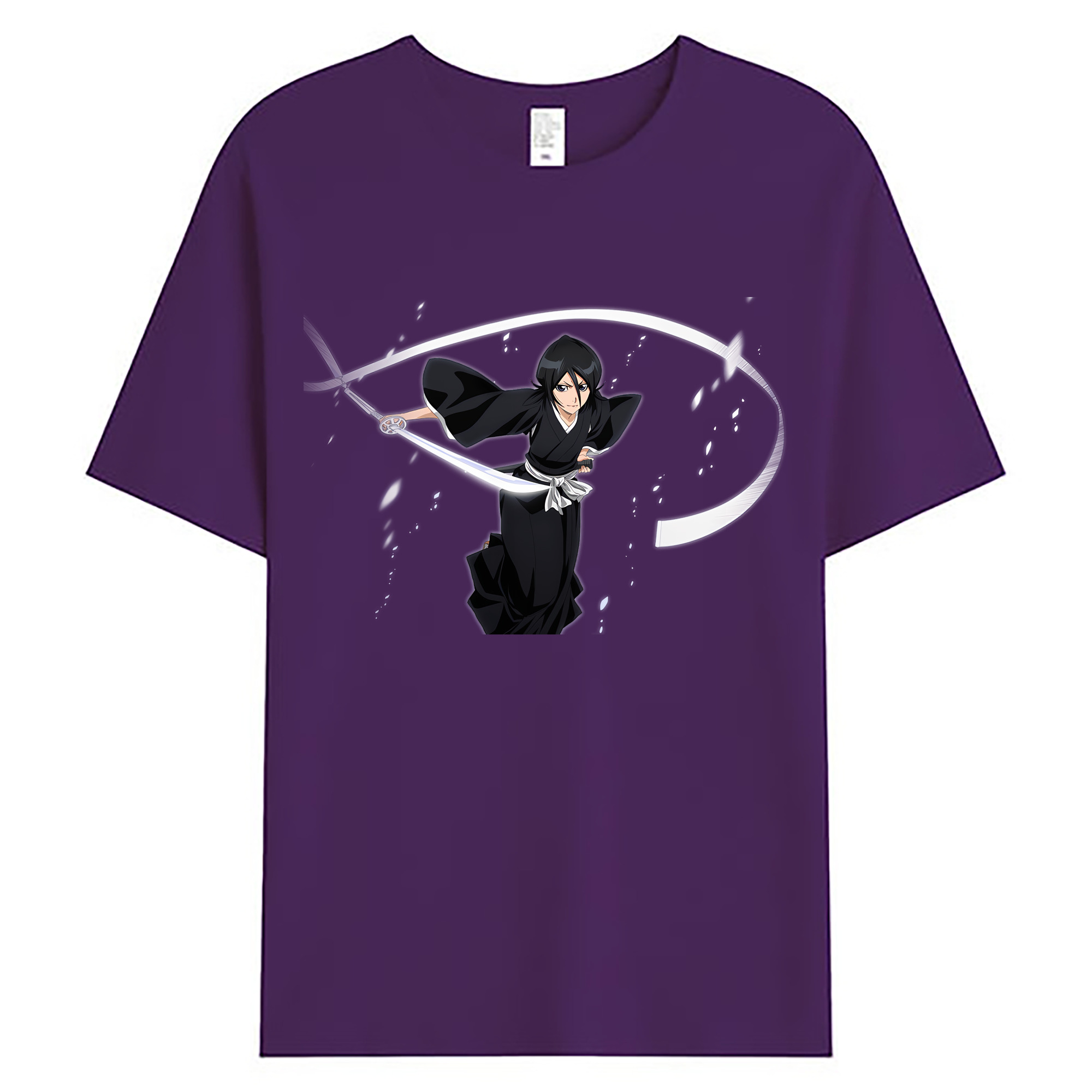 （画像用） ブリーチ 朽木ルキア BLEACH Kuchiki Rukia 綿100％ メンズ半袖Tシャツ｜肌触りやわらか＆通気性
