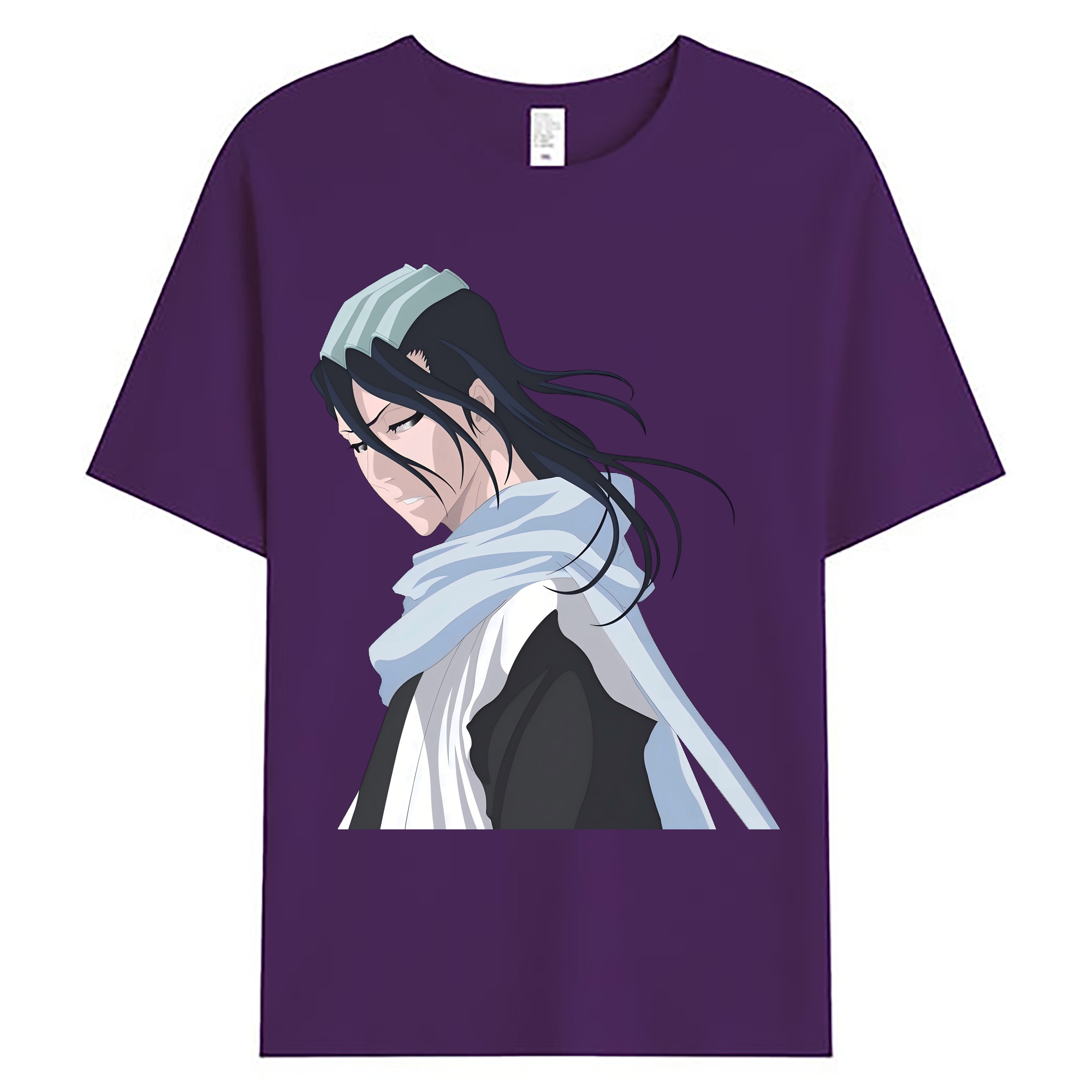 （画像用） ブリーチ くちき びゃくや BLEACH Kuchiki Byakuya 綿100％ メンズ半袖Tシャツ｜肌触りやわらか＆通気性