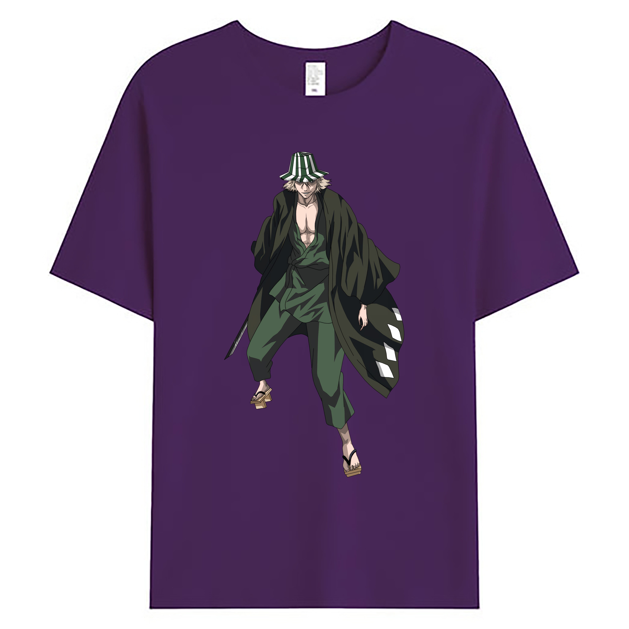 （画像用） "ブリーチ 浦原 喜助（うらはら きすけ） BLEACH Urahara Kisuke " 綿100％ メンズ半袖Tシャツ｜肌触りやわらか＆通気性