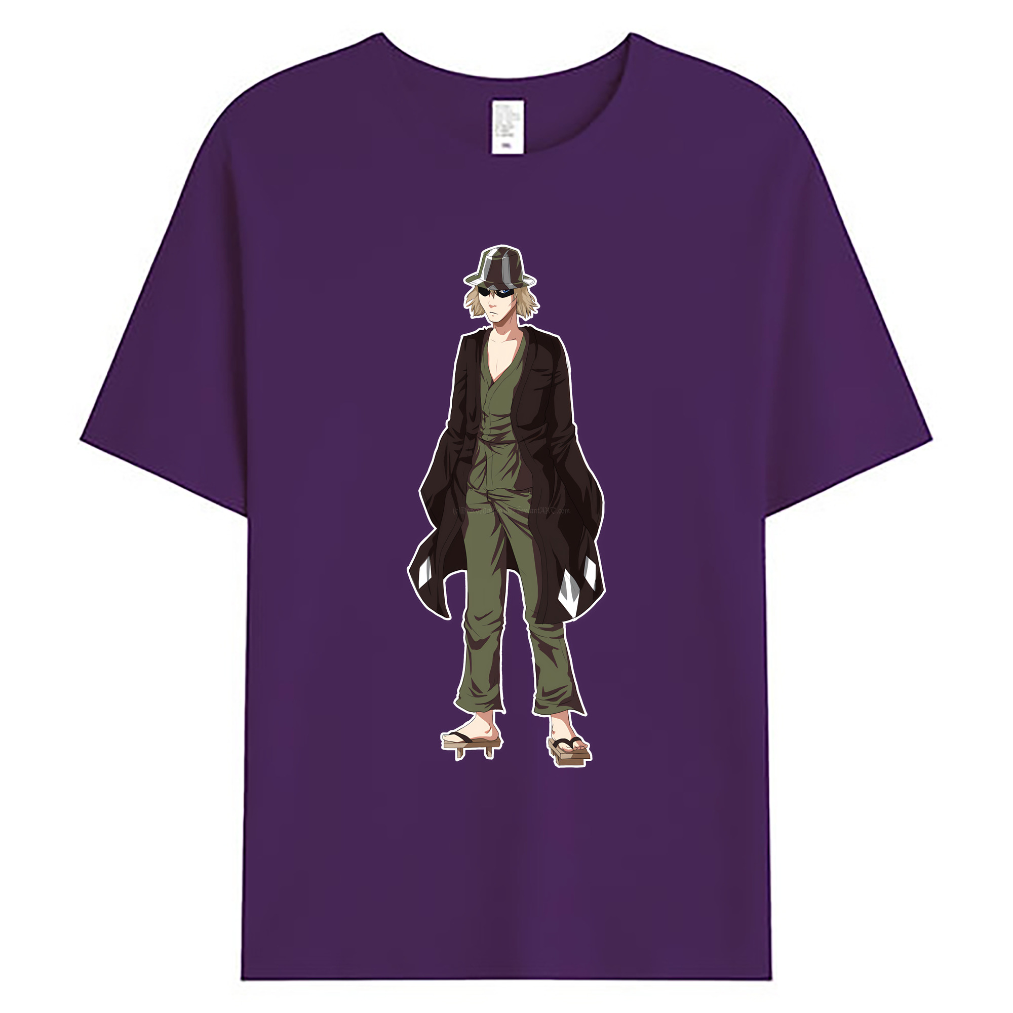 （画像用） "ブリーチ 浦原 喜助（うらはら きすけ） BLEACH Urahara Kisuke " 綿100％ メンズ半袖Tシャツ｜肌触りやわらか＆通気性