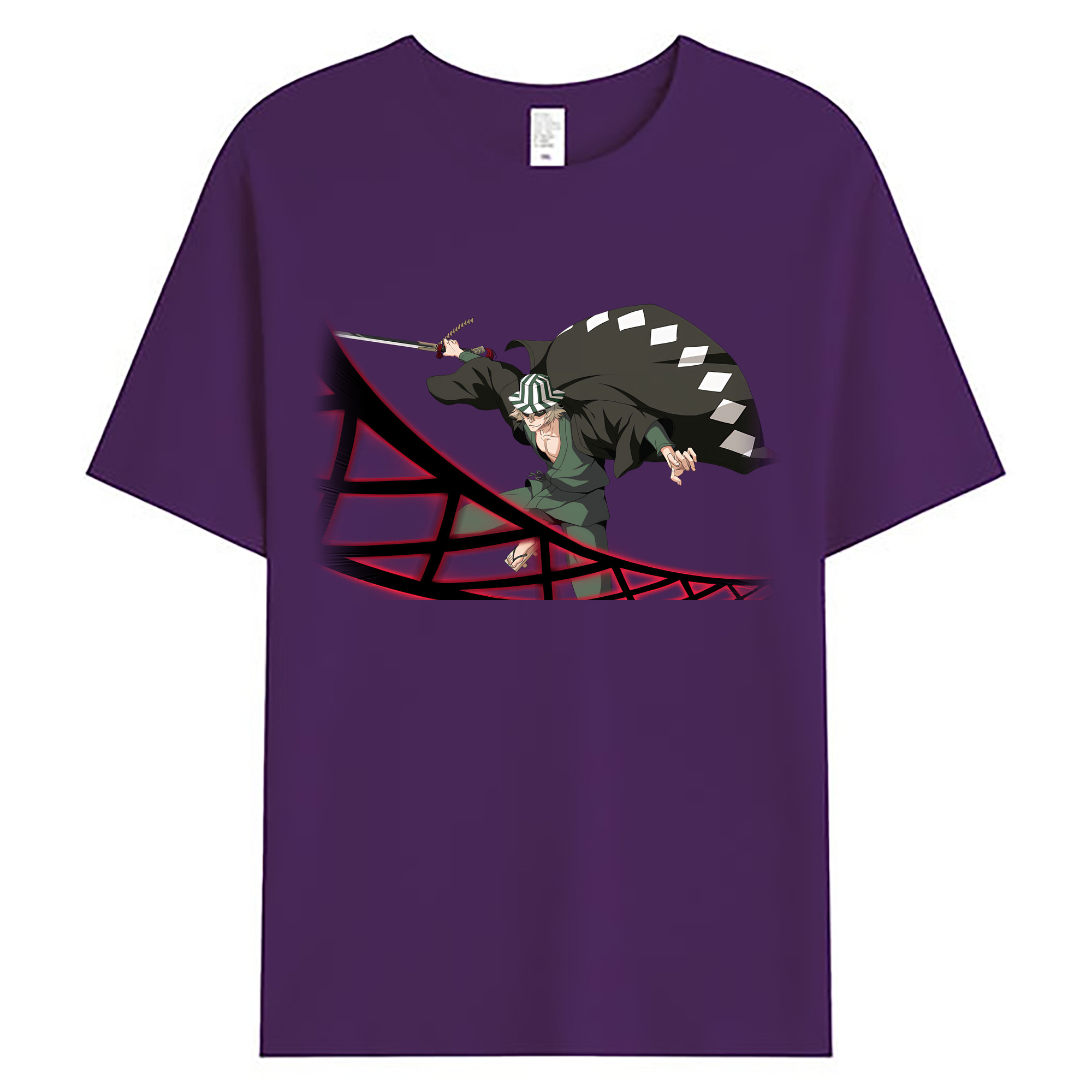 （画像用） "ブリーチ 浦原 喜助（うらはら きすけ） BLEACH Urahara Kisuke " 綿100％ メンズ半袖Tシャツ｜肌触りやわらか＆通気性