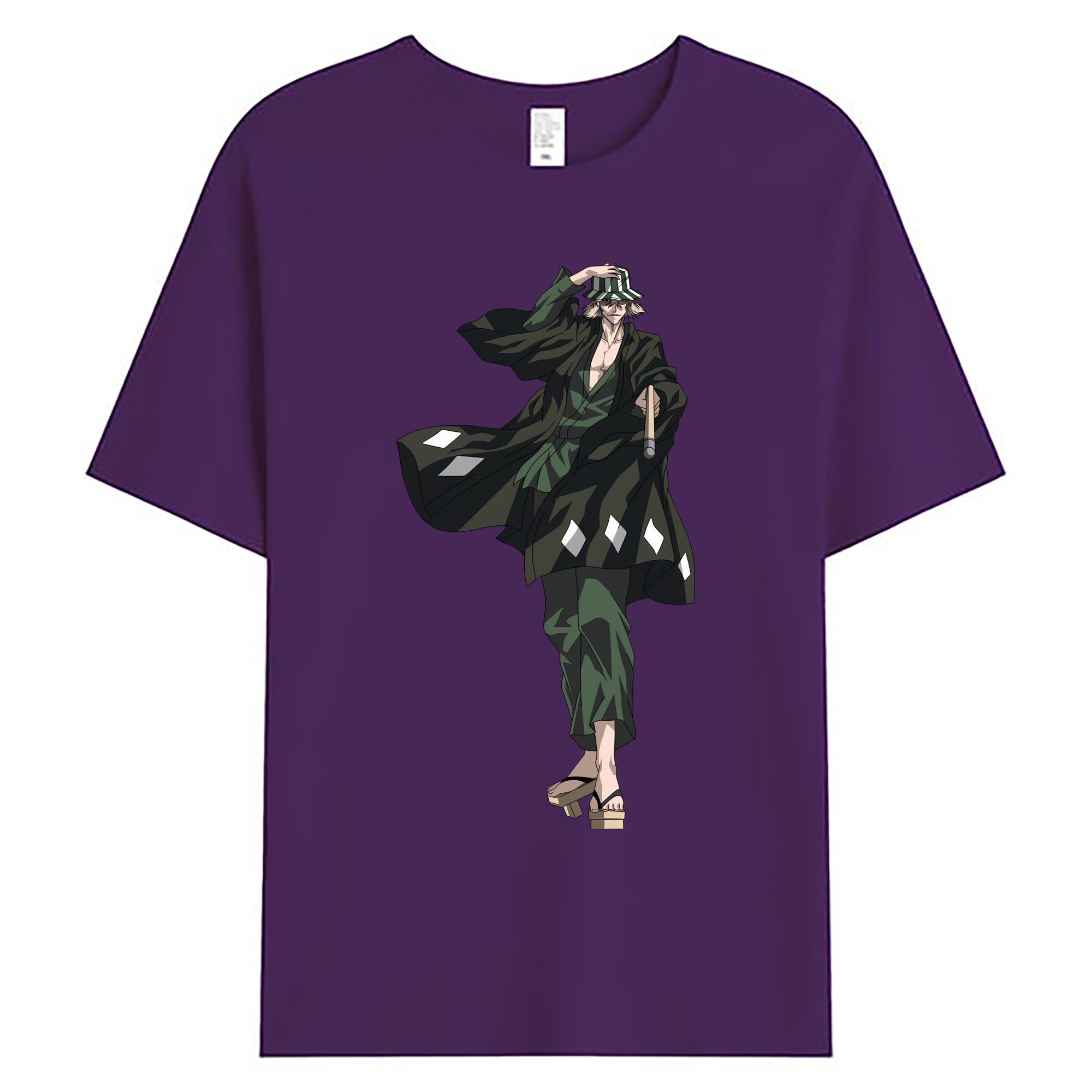 （画像用） "ブリーチ 浦原 喜助（うらはら きすけ） BLEACH Urahara Kisuke " 綿100％ メンズ半袖Tシャツ｜肌触りやわらか＆通気性