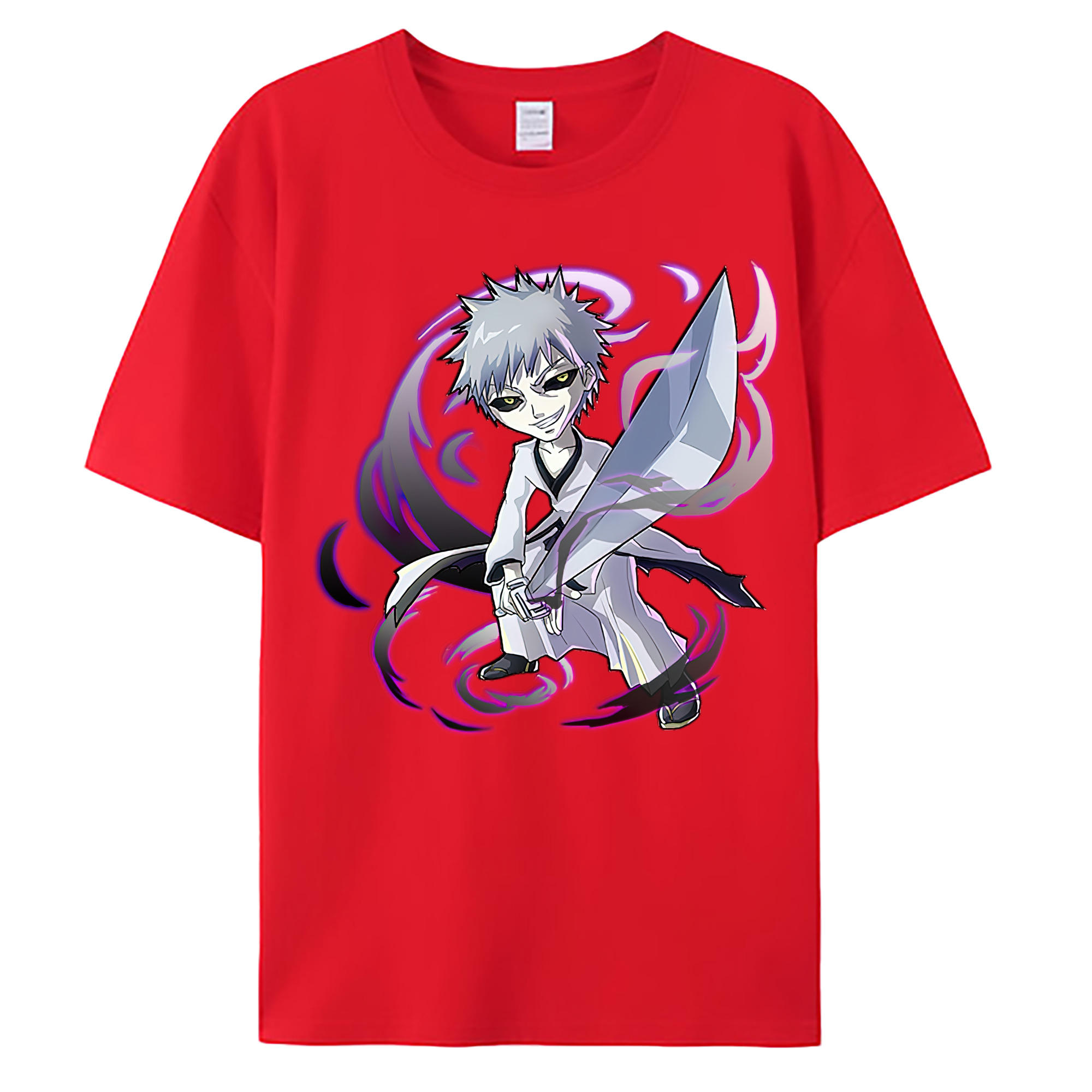 （画像用） ブリーチ 黒崎一護（くろさき いちご）BLEACH Kurosaki Ichigo 綿100％ メンズ半袖Tシャツ｜肌触りやわらか＆通気性