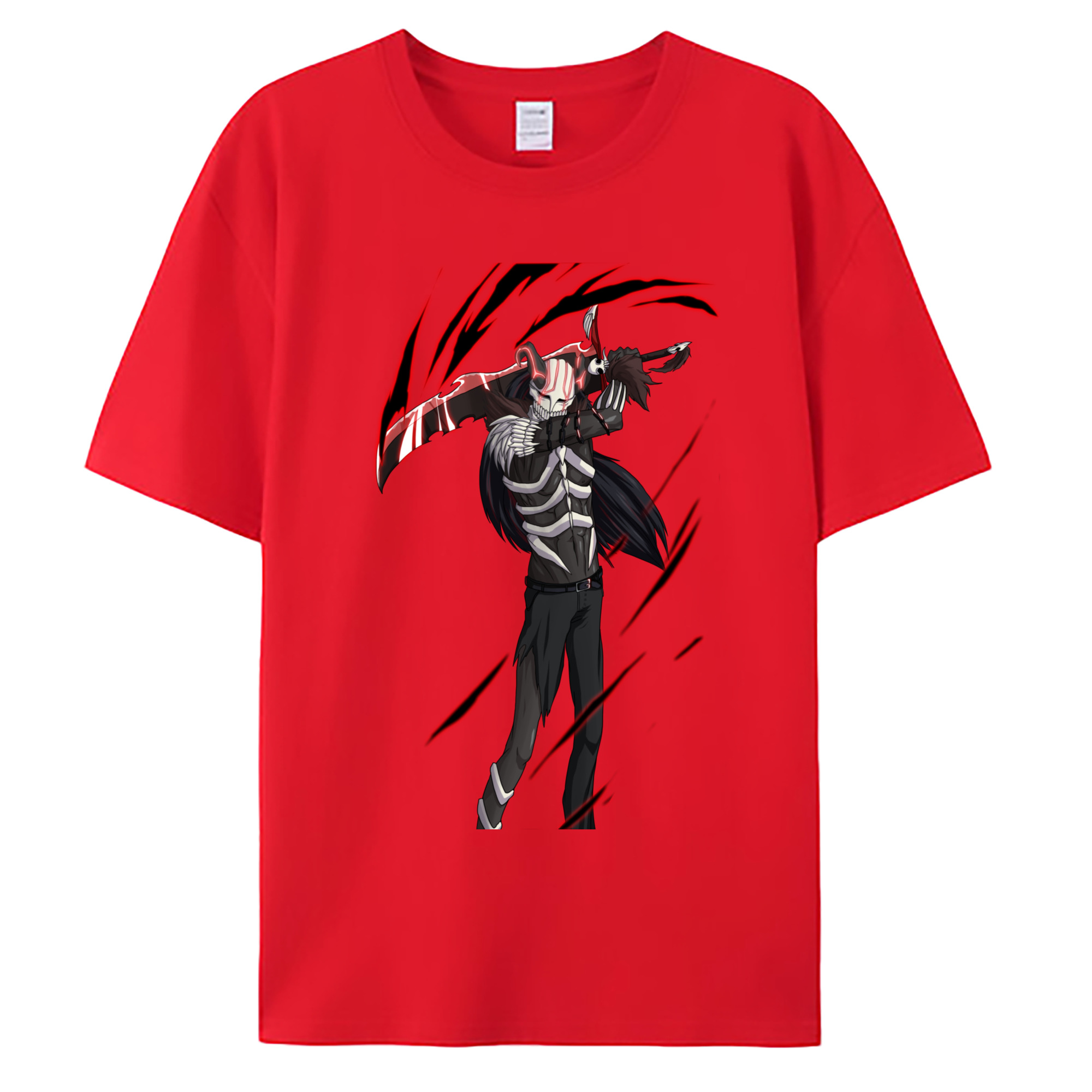 （画像用） ブリーチ 黒崎一護（くろさき いちご）BLEACH Kurosaki Ichigo 綿100％ メンズ半袖Tシャツ｜肌触りやわらか＆通気性