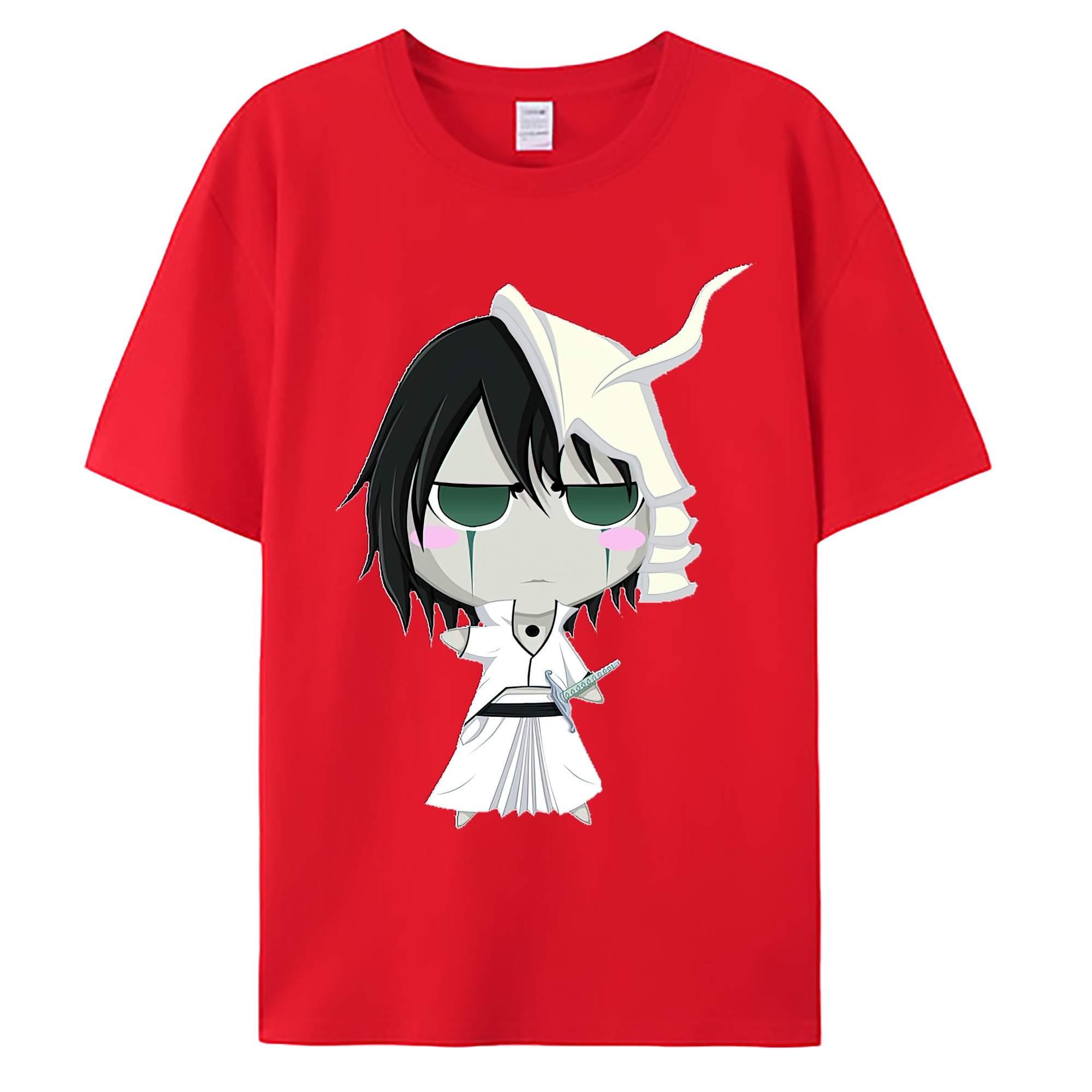 （画像用） ブリーチ ウルキオラ·シファー BLEACH Ulquiorra cifer 綿100％ メンズ半袖Tシャツ｜肌触りやわらか＆通気性