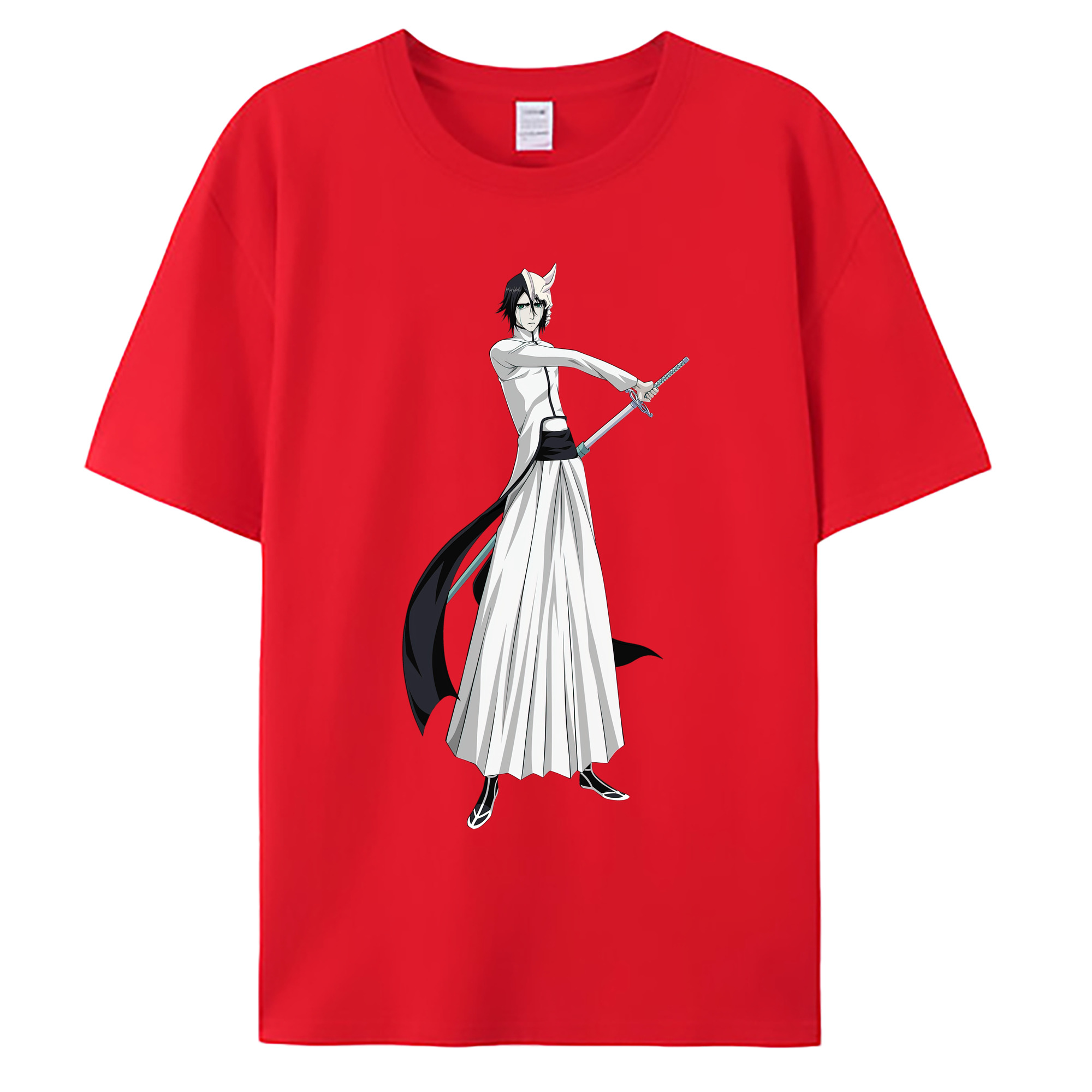 （画像用） ブリーチ ウルキオラ·シファー BLEACH Ulquiorra cifer 綿100％ メンズ半袖Tシャツ｜肌触りやわらか＆通気性