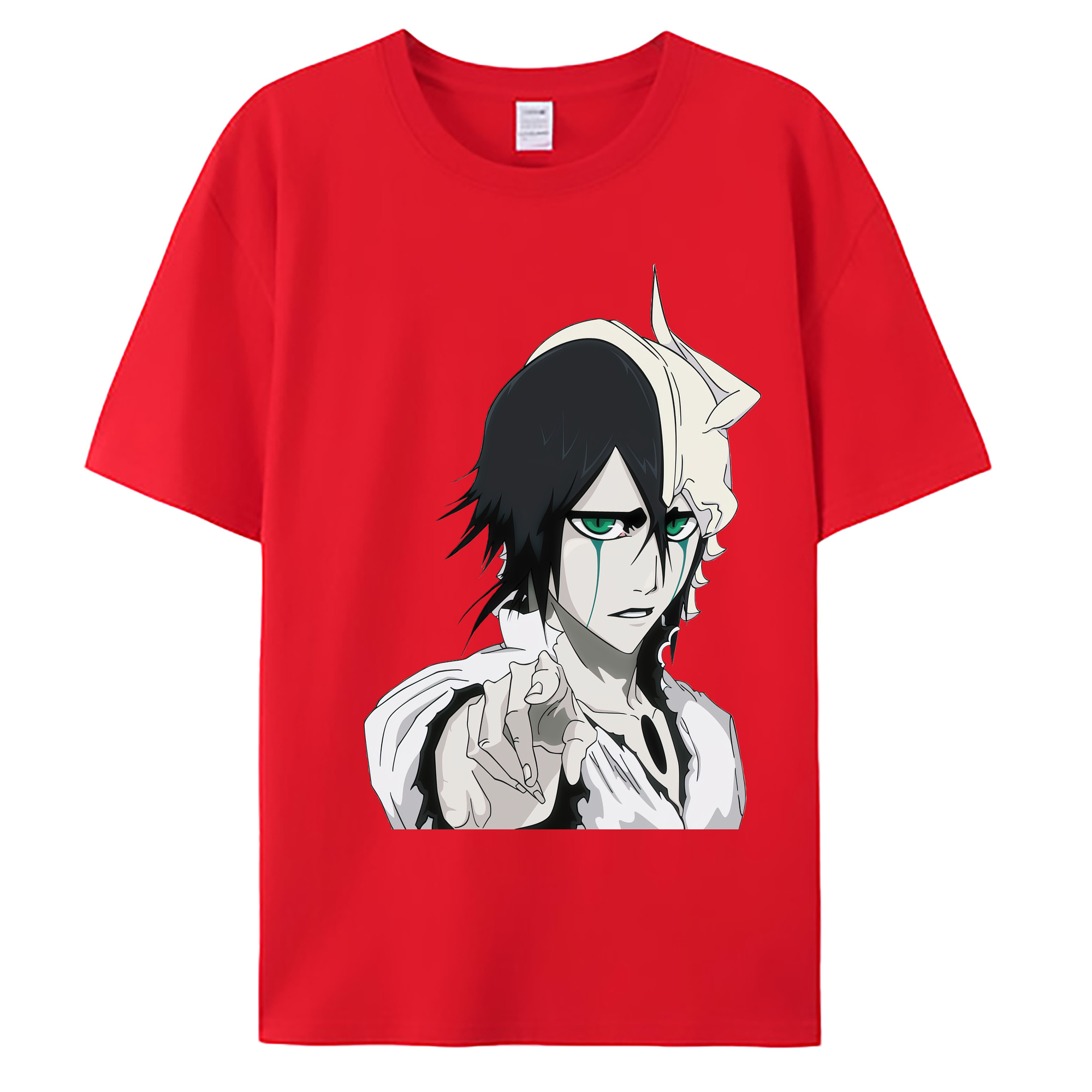 （画像用） ブリーチ ウルキオラ·シファー BLEACH Ulquiorra cifer 綿100％ メンズ半袖Tシャツ｜肌触りやわらか＆通気性