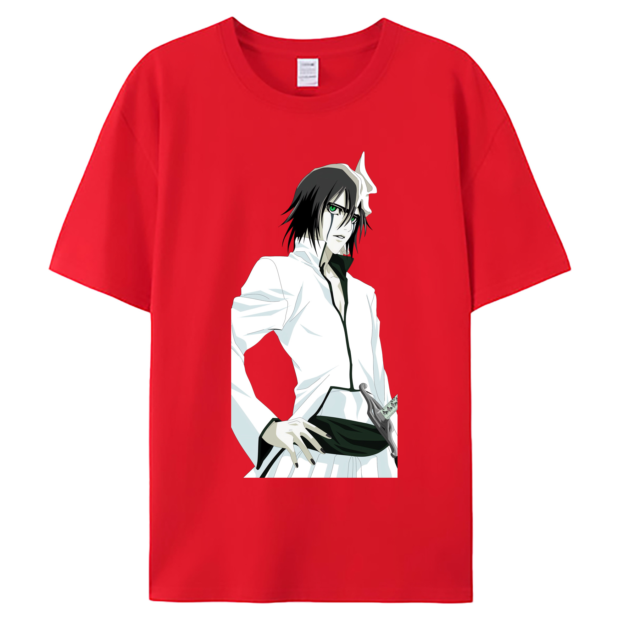（画像用） ブリーチ ウルキオラ·シファー BLEACH Ulquiorra cifer 綿100％ メンズ半袖Tシャツ｜肌触りやわらか＆通気性