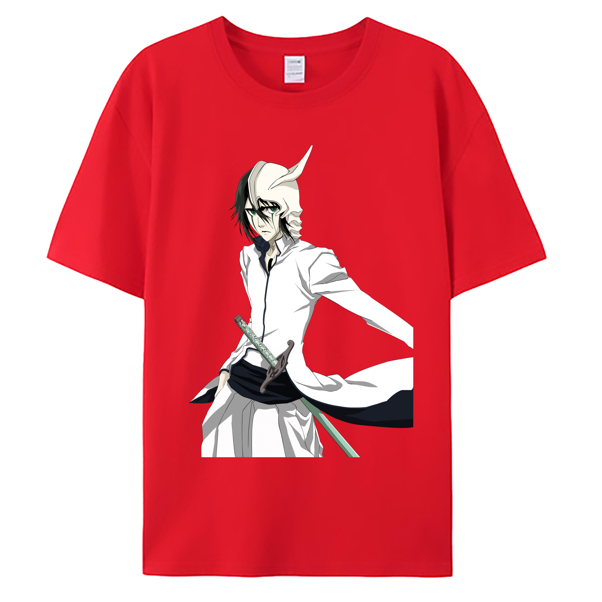 （画像用） ブリーチ ウルキオラ·シファー BLEACH Ulquiorra cifer 綿100％ メンズ半袖Tシャツ｜肌触りやわらか＆通気性