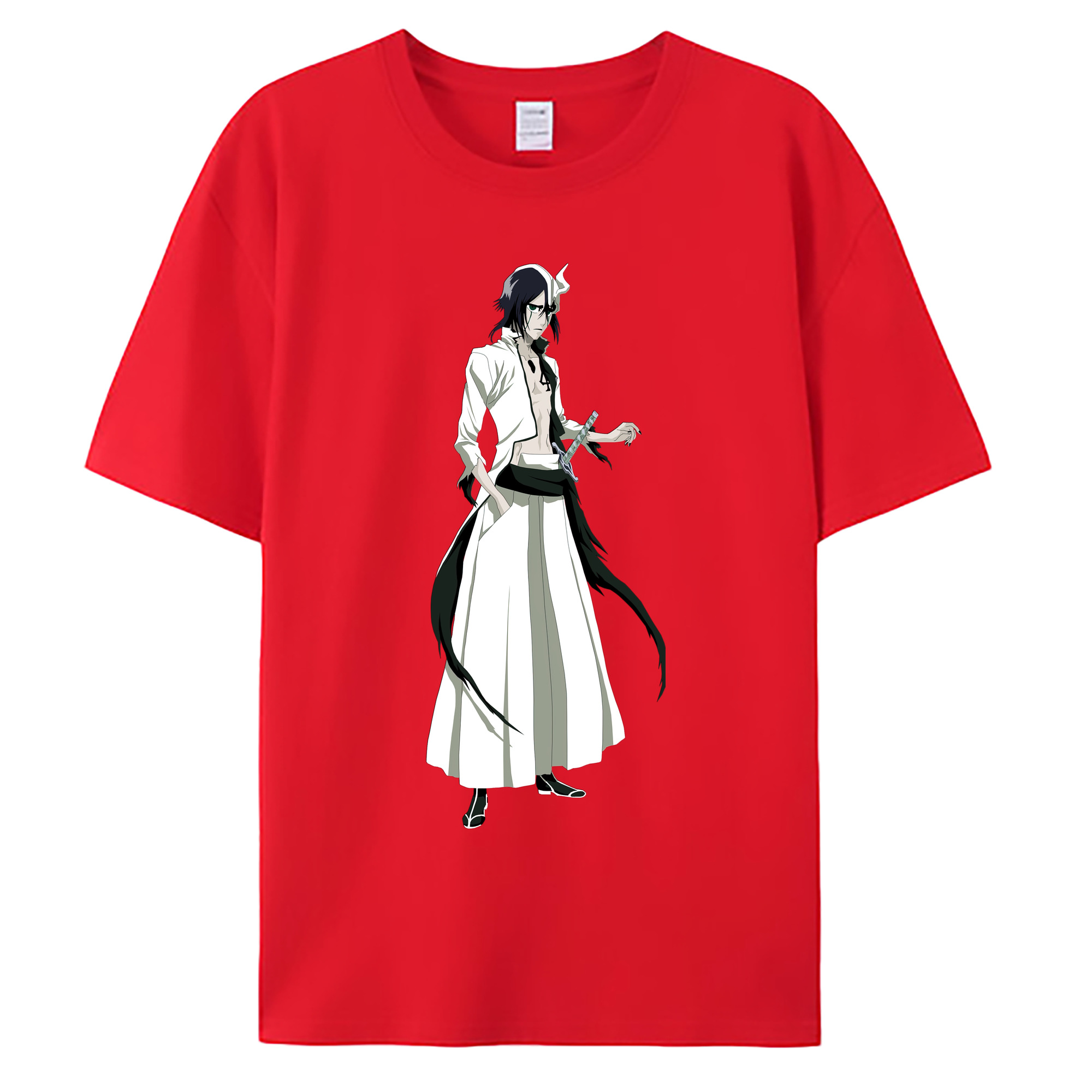 （画像用） ブリーチ ウルキオラ·シファー BLEACH Ulquiorra cifer 綿100％ メンズ半袖Tシャツ｜肌触りやわらか＆通気性
