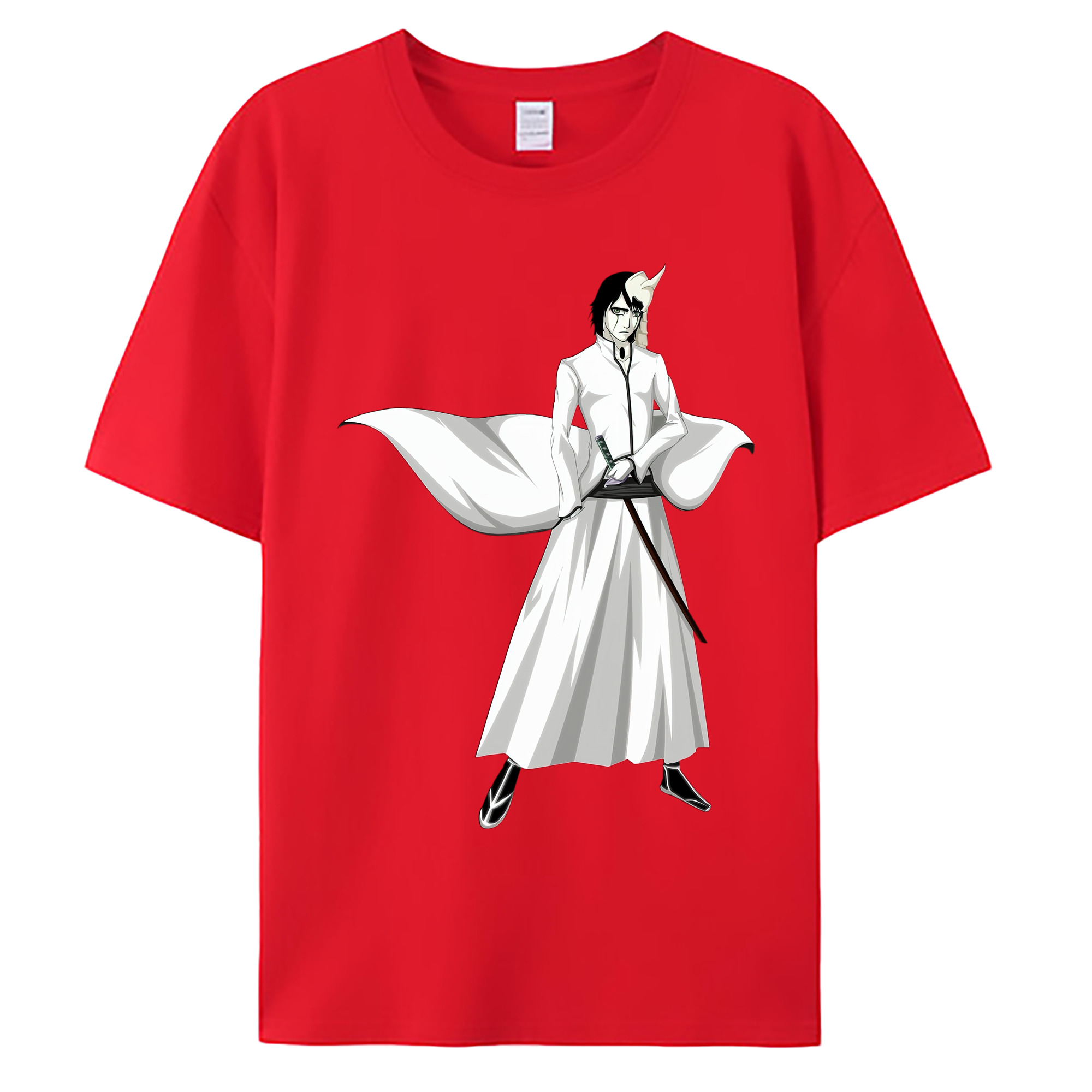 （画像用） ブリーチ ウルキオラ·シファー BLEACH Ulquiorra cifer 綿100％ メンズ半袖Tシャツ｜肌触りやわらか＆通気性