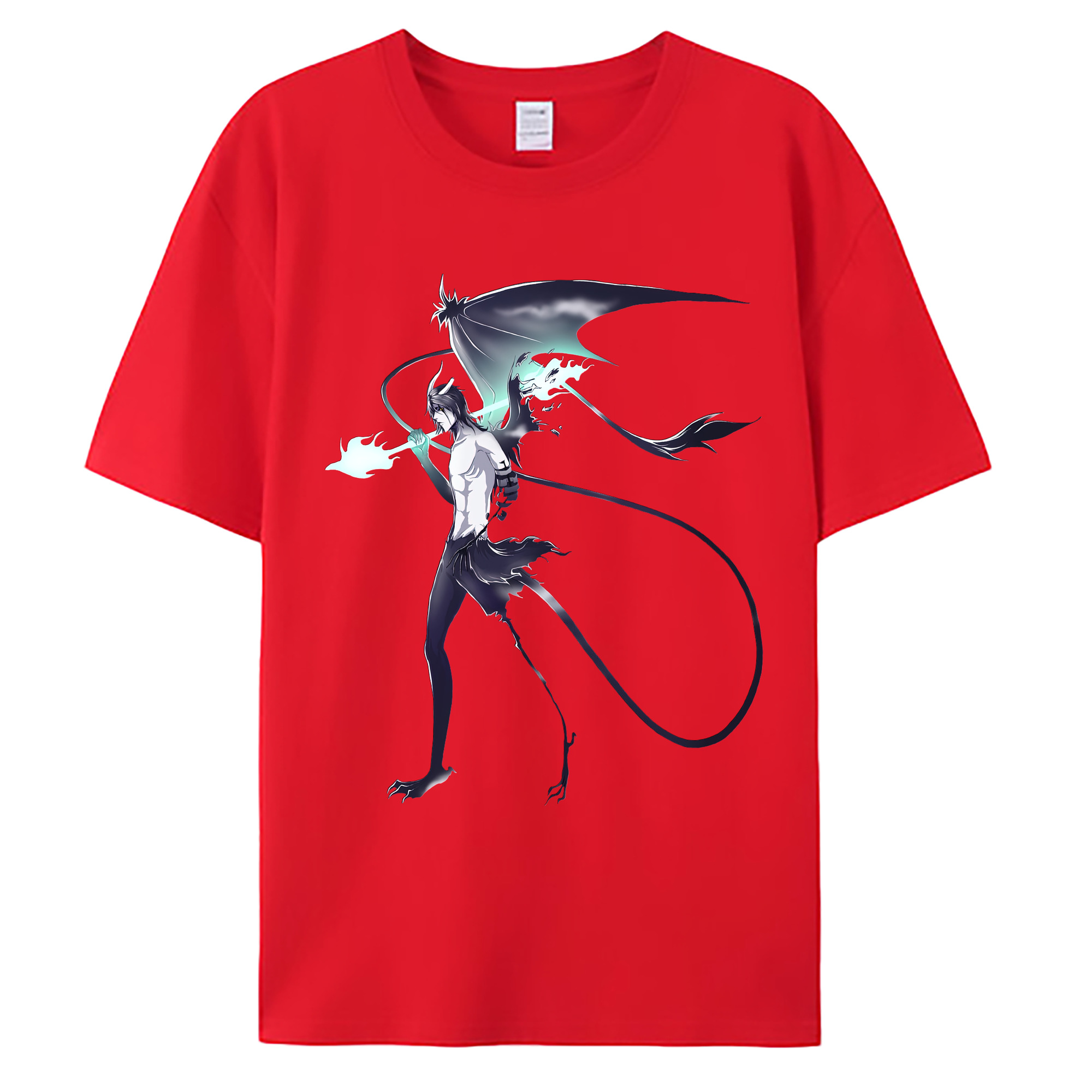 （画像用） ブリーチ ウルキオラ·シファー BLEACH Ulquiorra cifer 綿100％ メンズ半袖Tシャツ｜肌触りやわらか＆通気性
