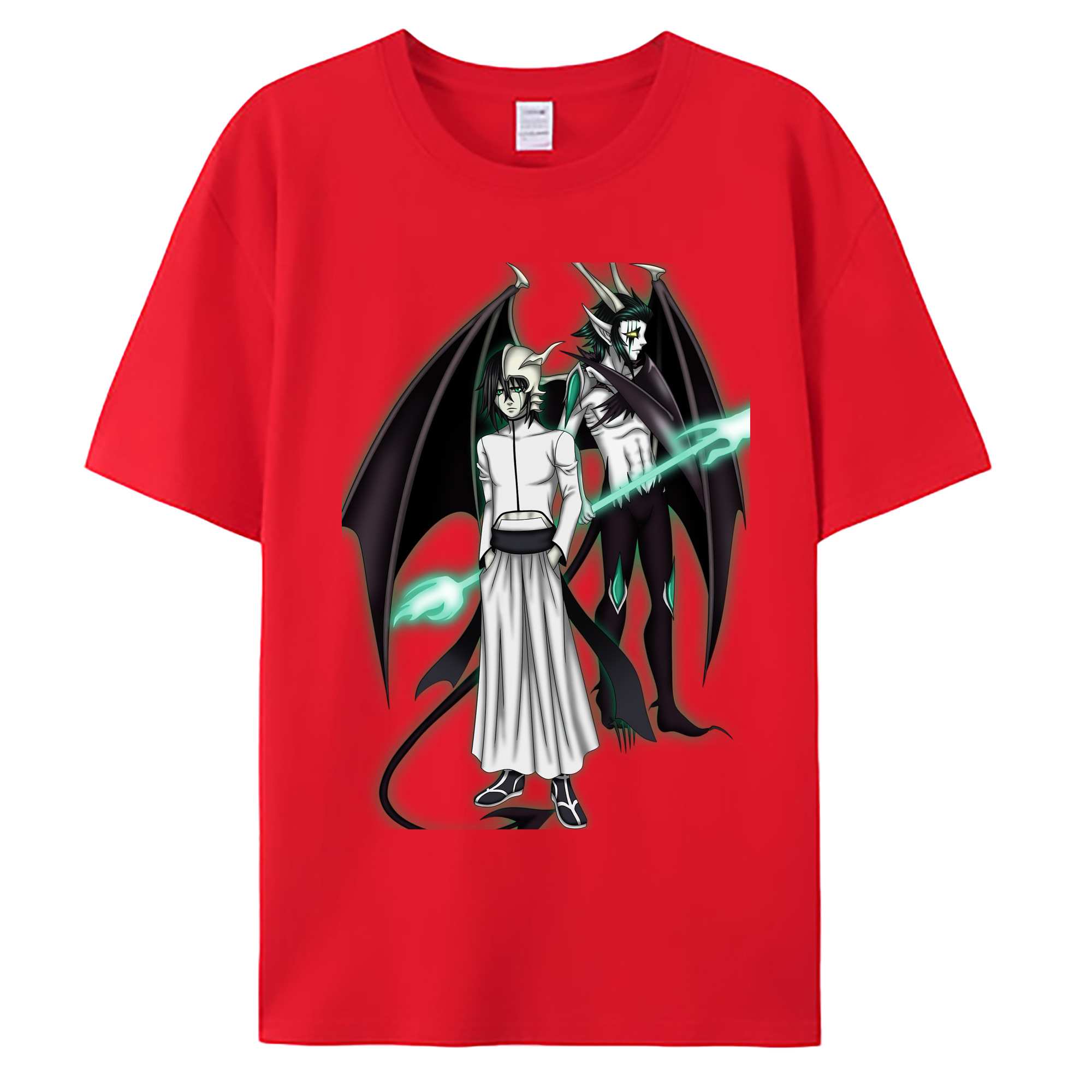 （画像用） ブリーチ ウルキオラ·シファー BLEACH Ulquiorra cifer 綿100％ メンズ半袖Tシャツ｜肌触りやわらか＆通気性