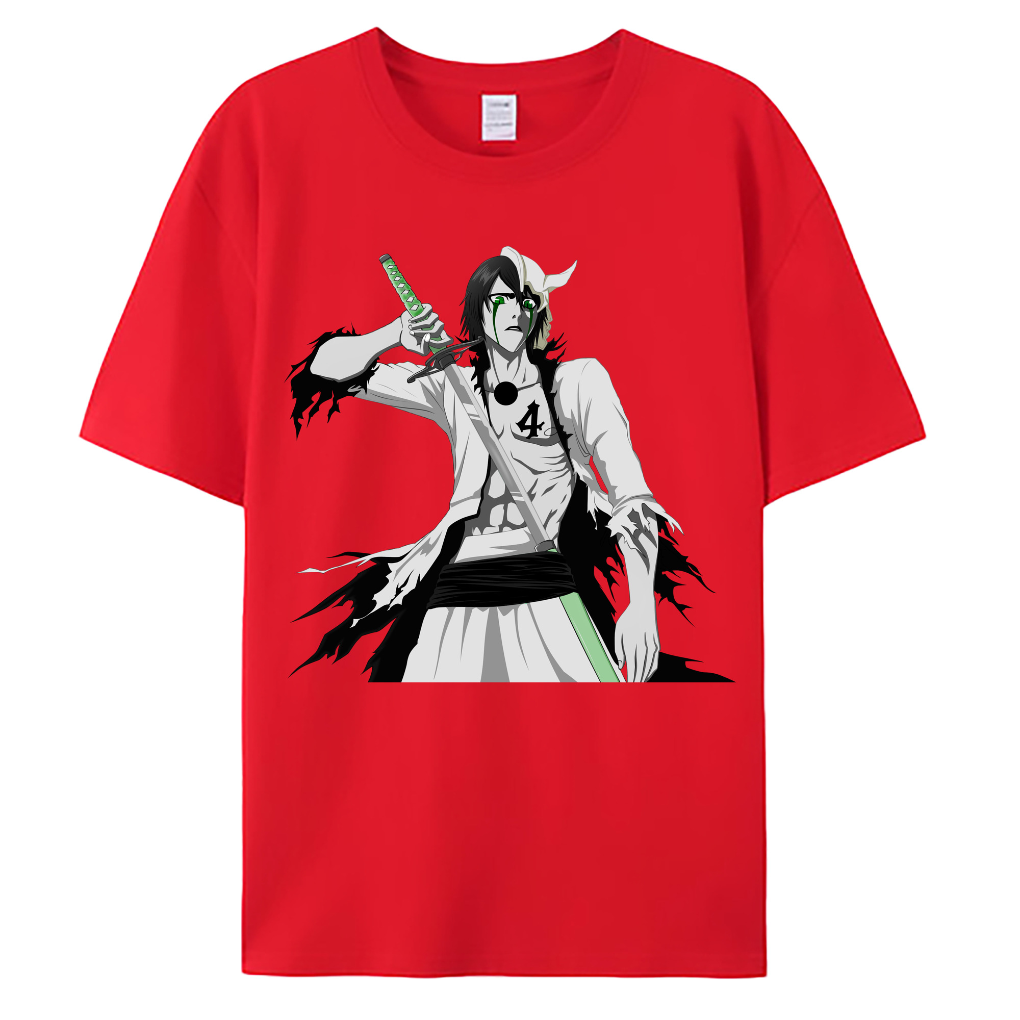 （画像用） ブリーチ ウルキオラ·シファー BLEACH Ulquiorra cifer 綿100％ メンズ半袖Tシャツ｜肌触りやわらか＆通気性