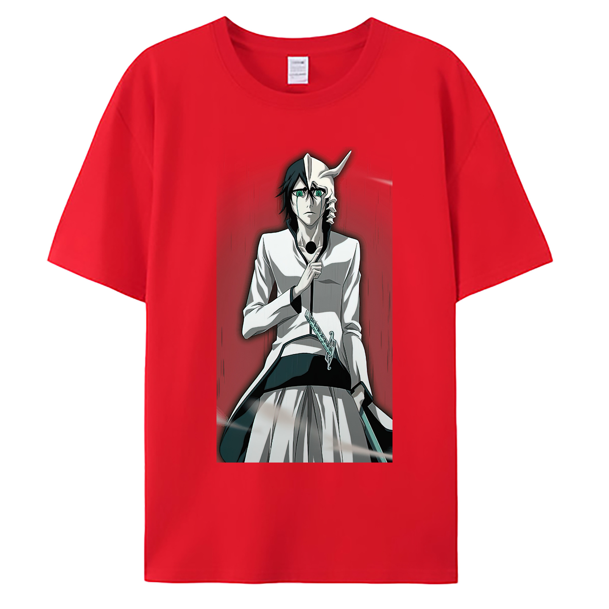 （画像用） ブリーチ ウルキオラ·シファー BLEACH Ulquiorra cifer 綿100％ メンズ半袖Tシャツ｜肌触りやわらか＆通気性
