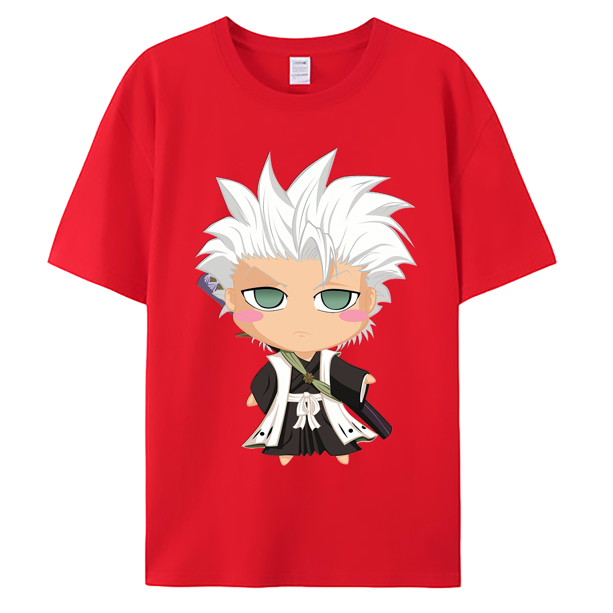 （画像用） ブリーチ 日番谷冬獅郎（ひつがや とうしろう） BLEACH Hitsugaya Toushirou 綿100％ メンズ半袖Tシャツ｜肌触りやわらか＆通気性