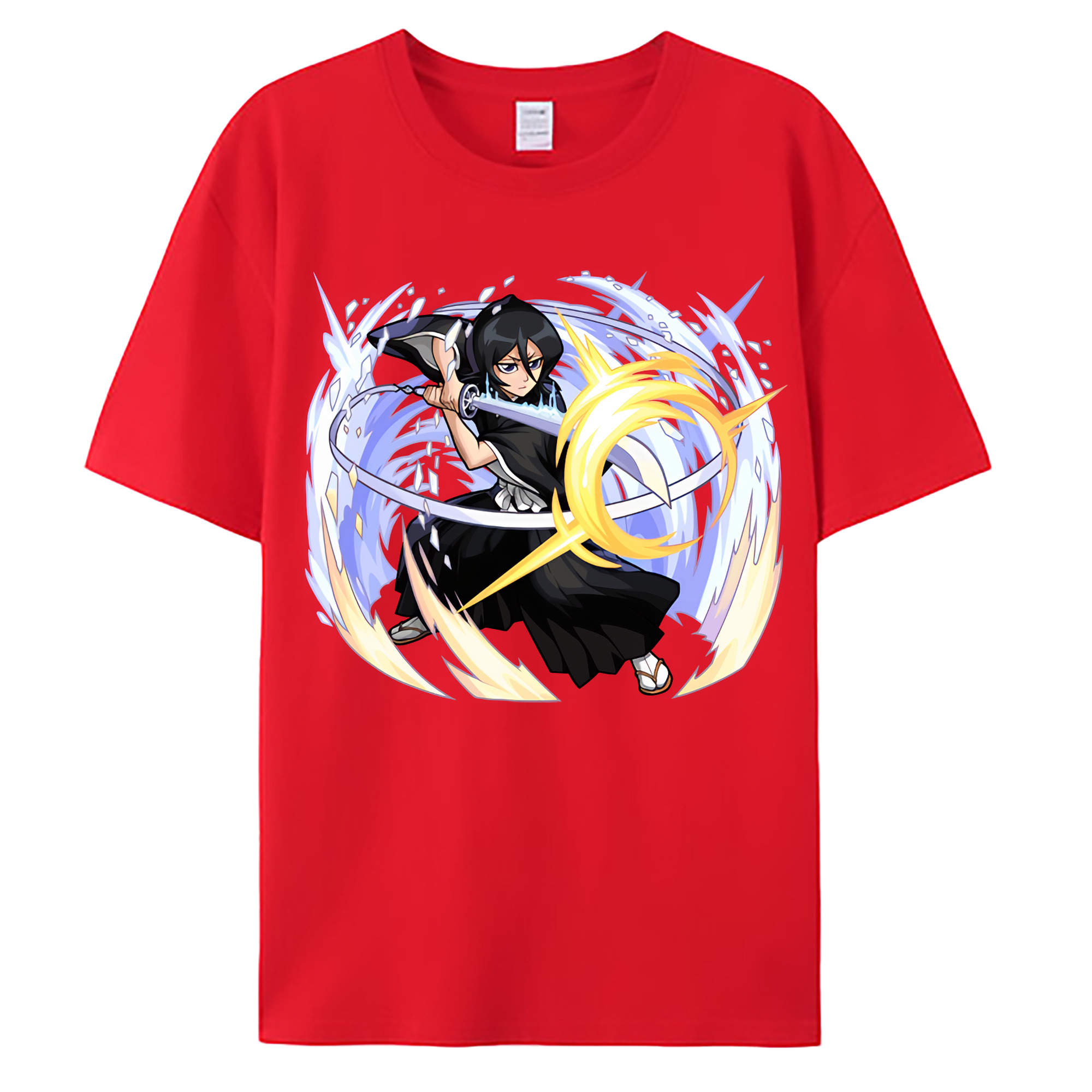 （画像用） ブリーチ 朽木ルキア BLEACH Kuchiki Rukia 綿100％ メンズ半袖Tシャツ｜肌触りやわらか＆通気性