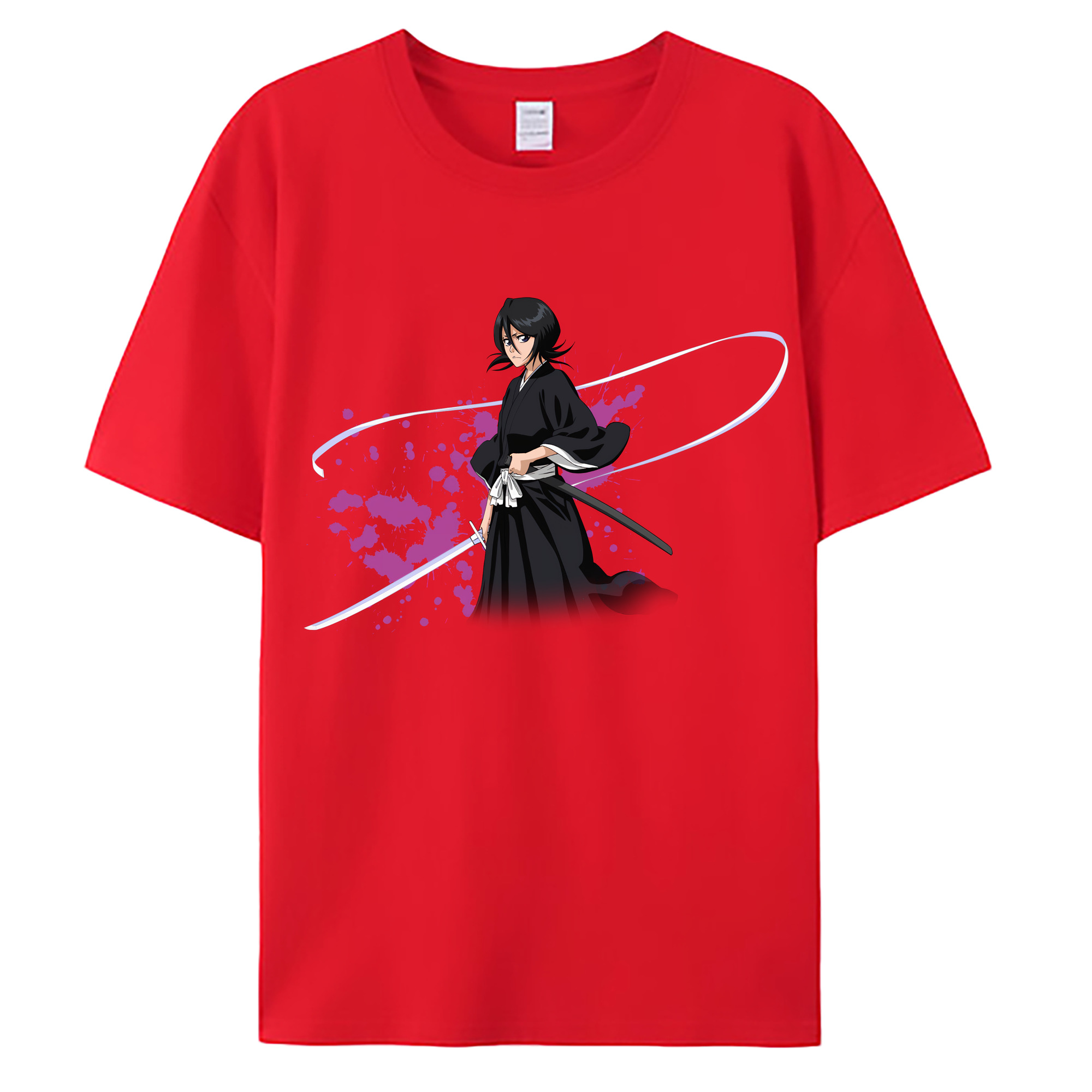 （画像用） ブリーチ 朽木ルキア BLEACH Kuchiki Rukia 綿100％ メンズ半袖Tシャツ｜肌触りやわらか＆通気性