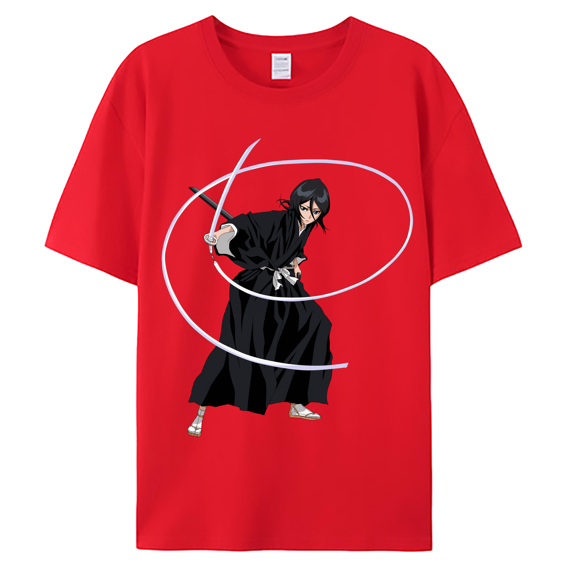 （画像用） ブリーチ 朽木ルキア BLEACH Kuchiki Rukia 綿100％ メンズ半袖Tシャツ｜肌触りやわらか＆通気性